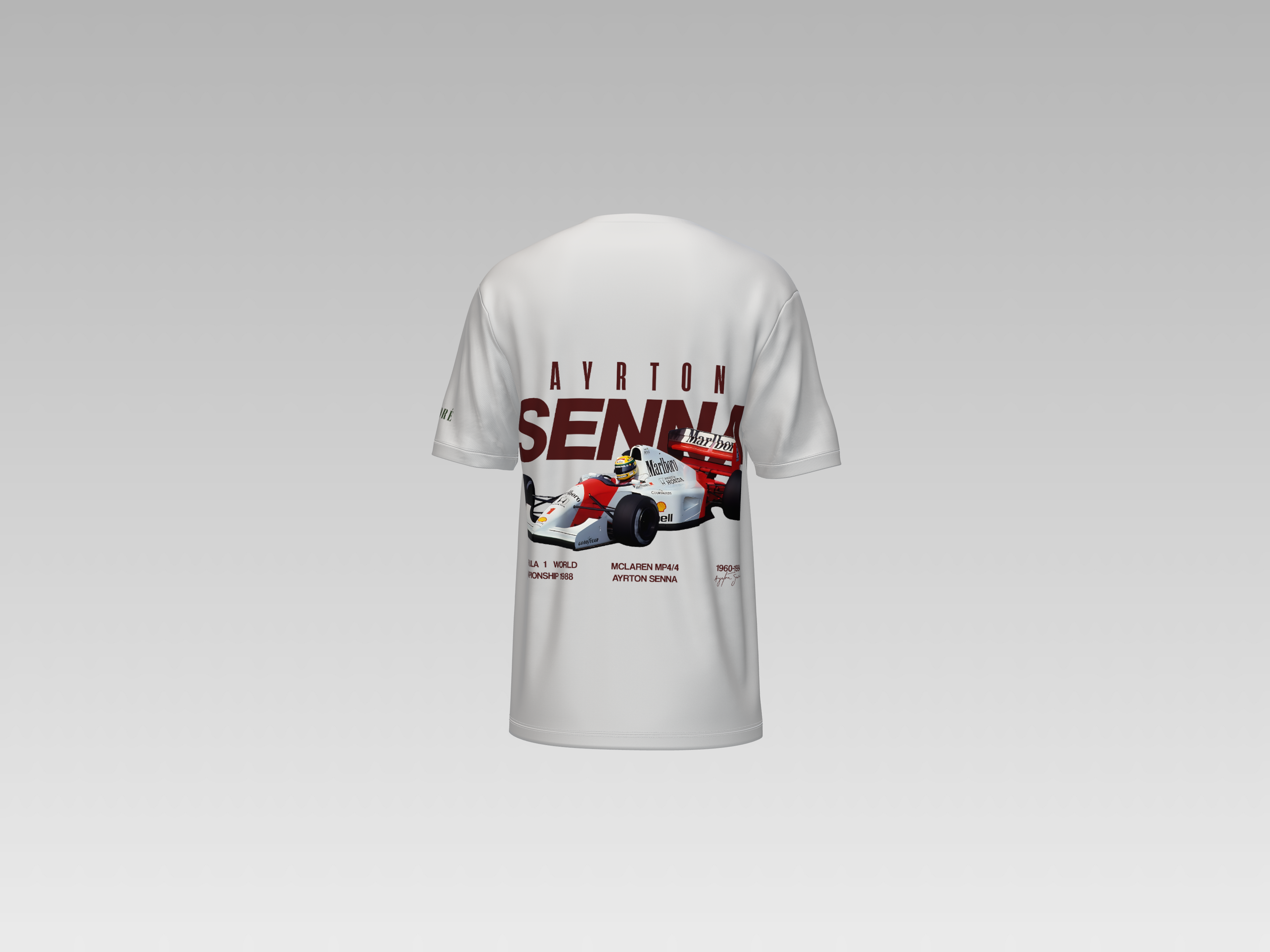 1988 WORLD CHAMPION AYRTON SENNA PRINTED T-SHIRT