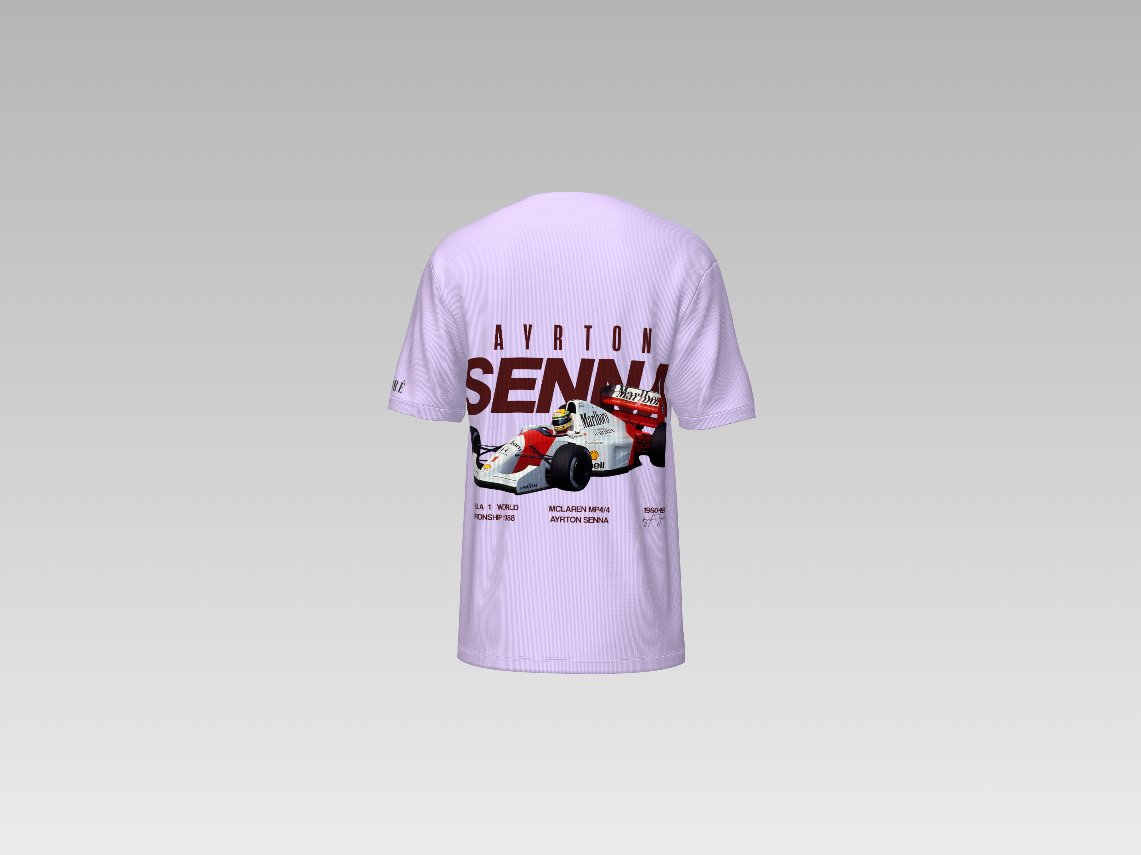 1988 WORLD CHAMPION AYRTON SENNA PRINTED T-SHIRT