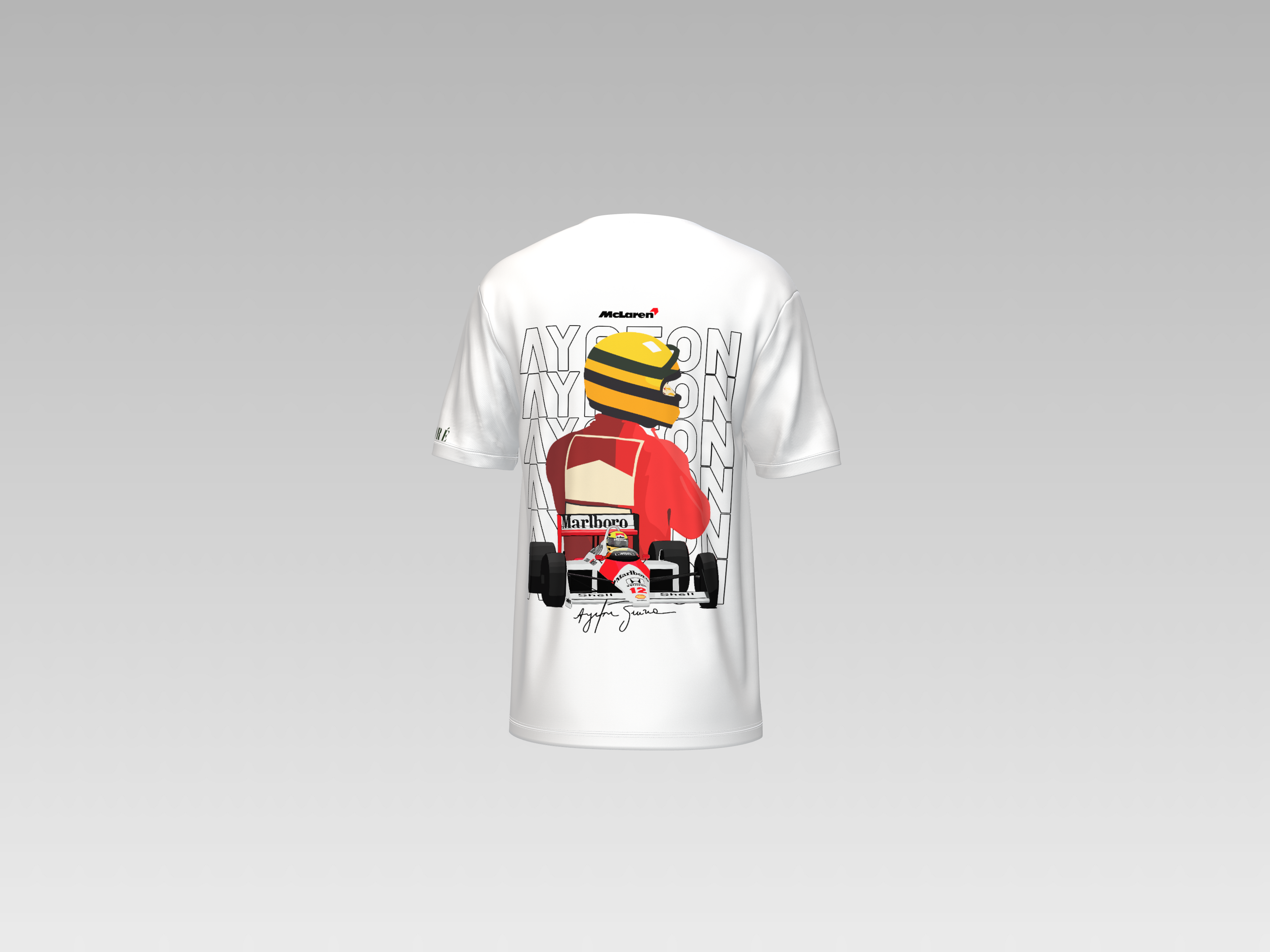 MC LAREN AYRTON SENNA PRINTED T-SHIRT