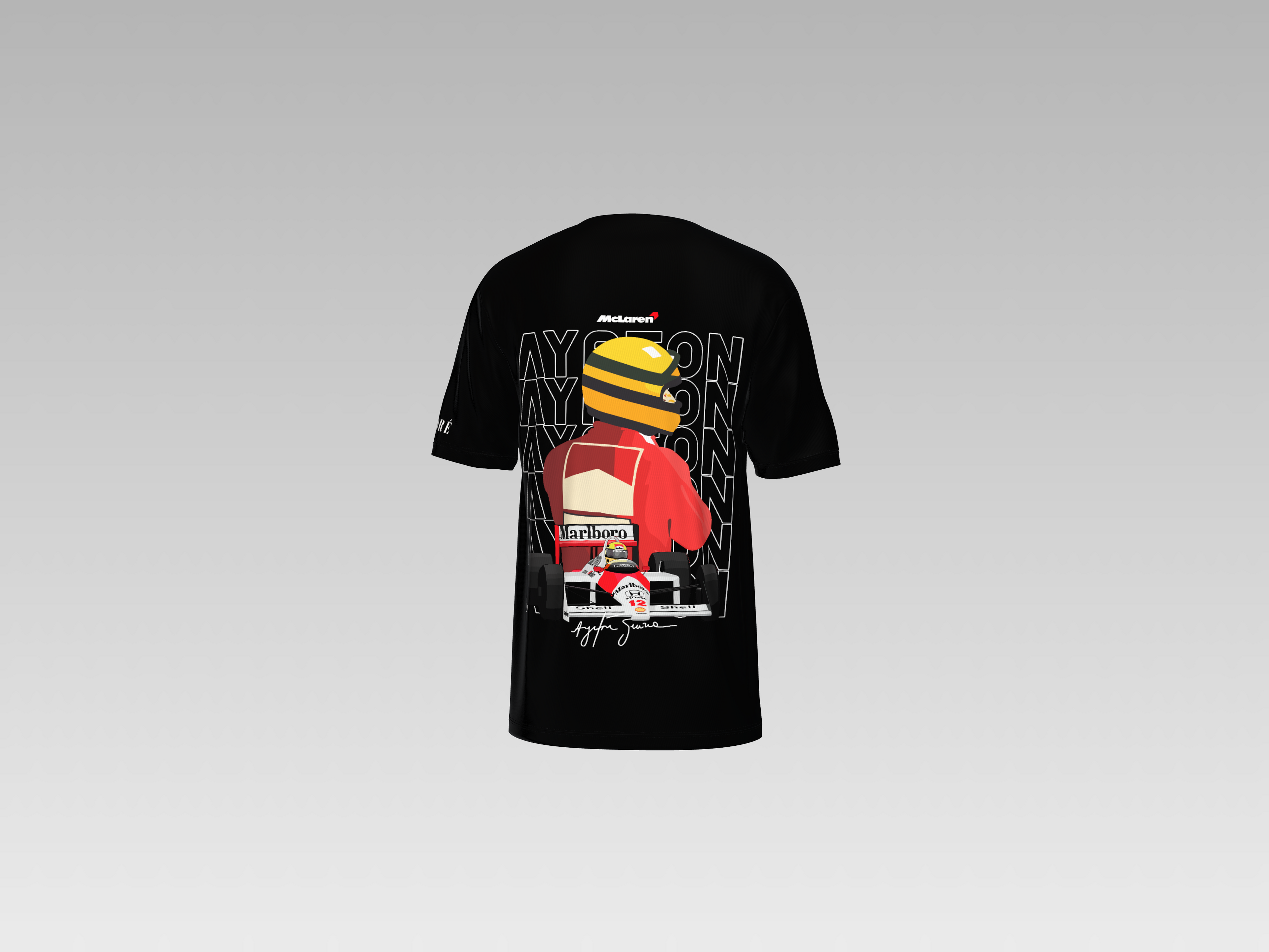 MC LAREN AYRTON SENNA PRINTED T-SHIRT