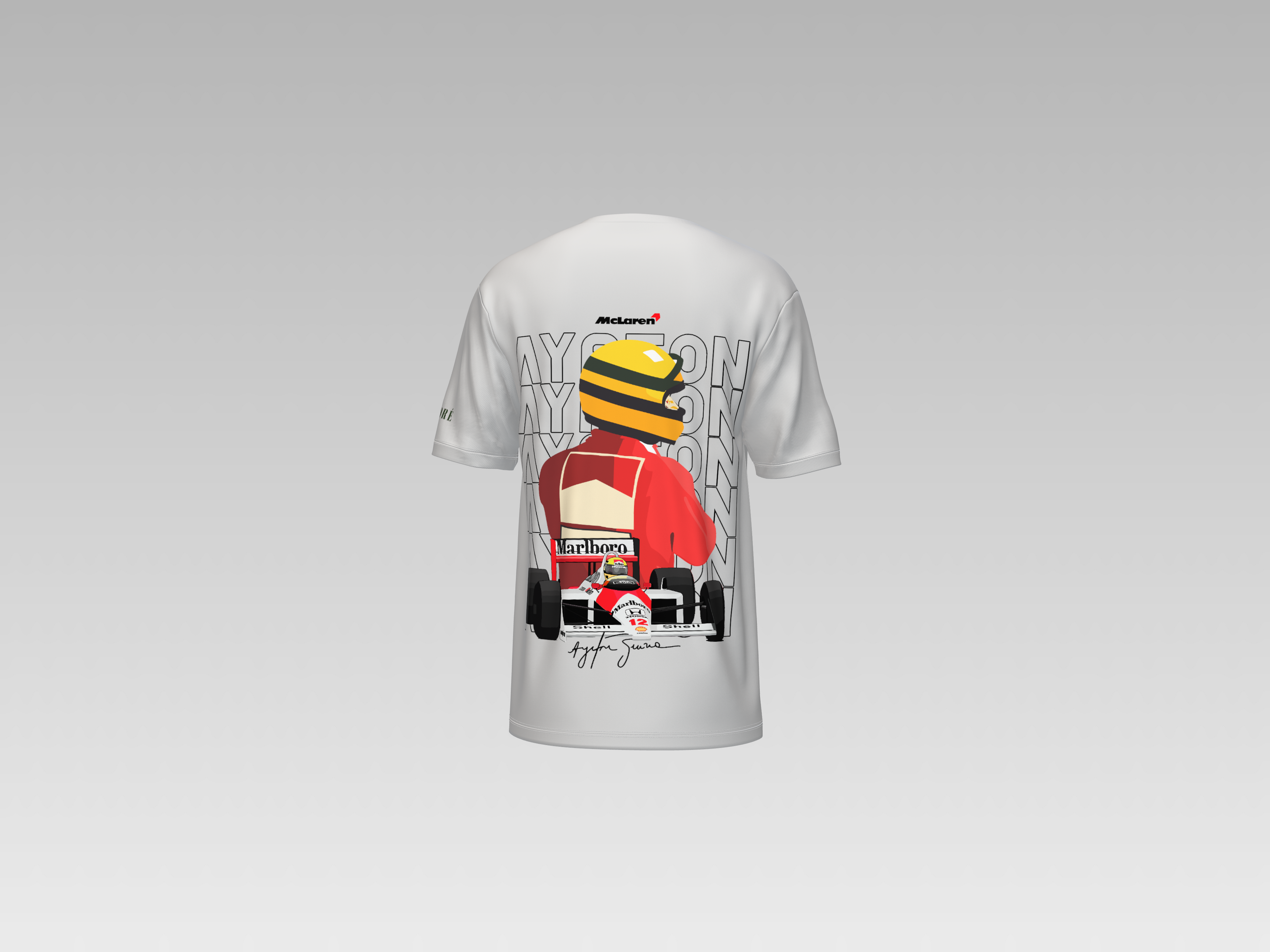 MC LAREN AYRTON SENNA PRINTED T-SHIRT