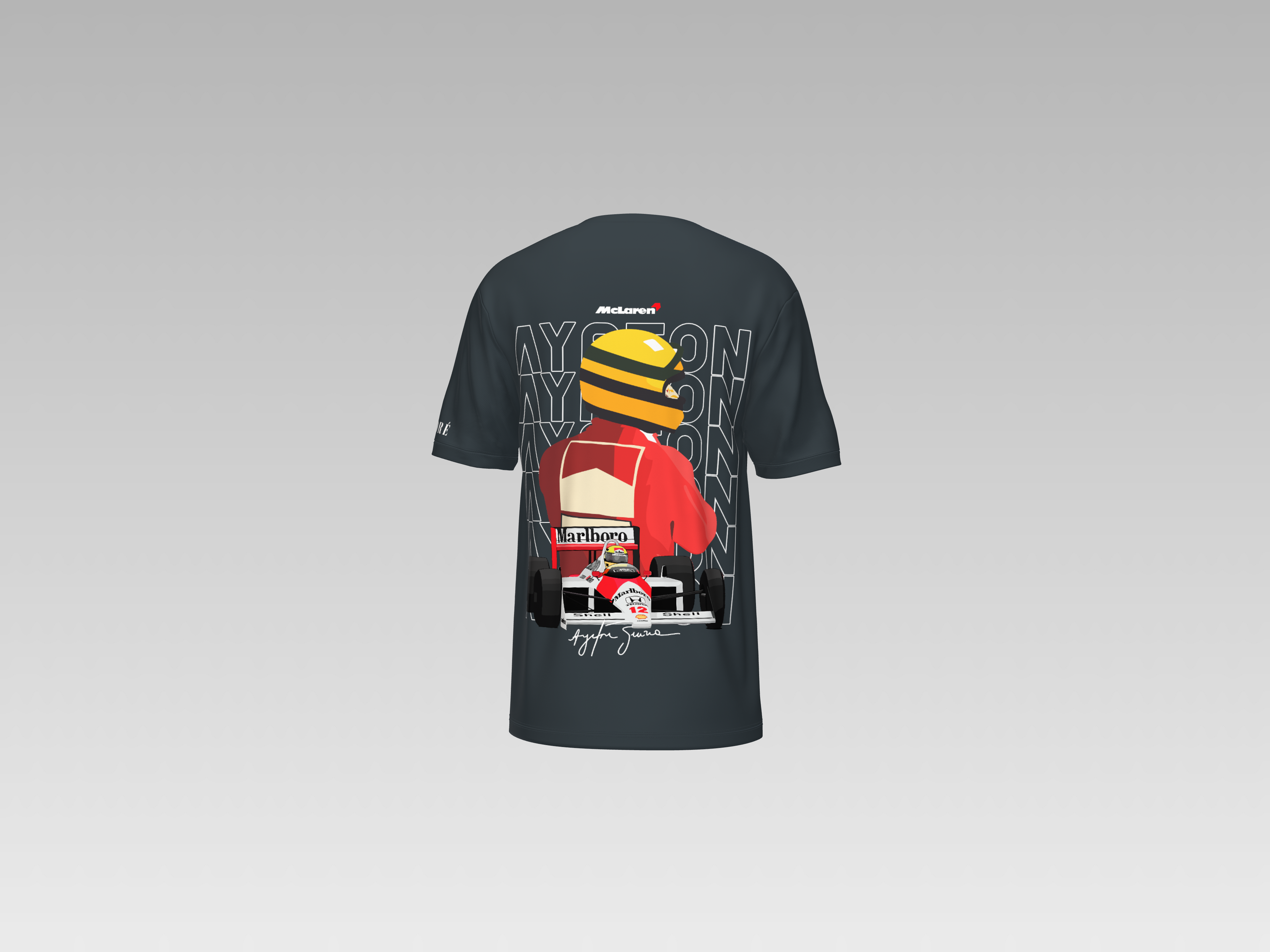 MC LAREN AYRTON SENNA PRINTED T-SHIRT