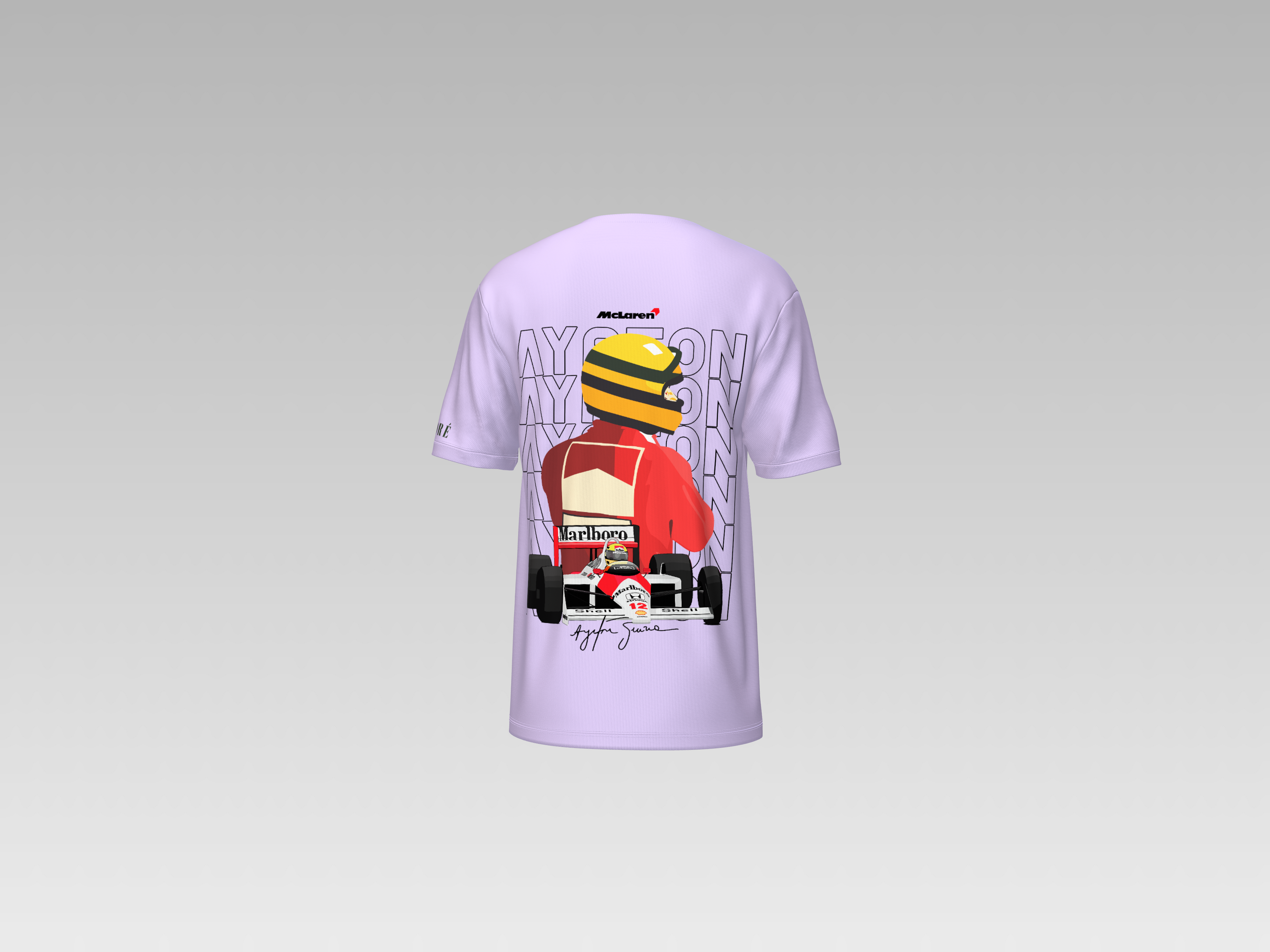 MC LAREN AYRTON SENNA PRINTED T-SHIRT