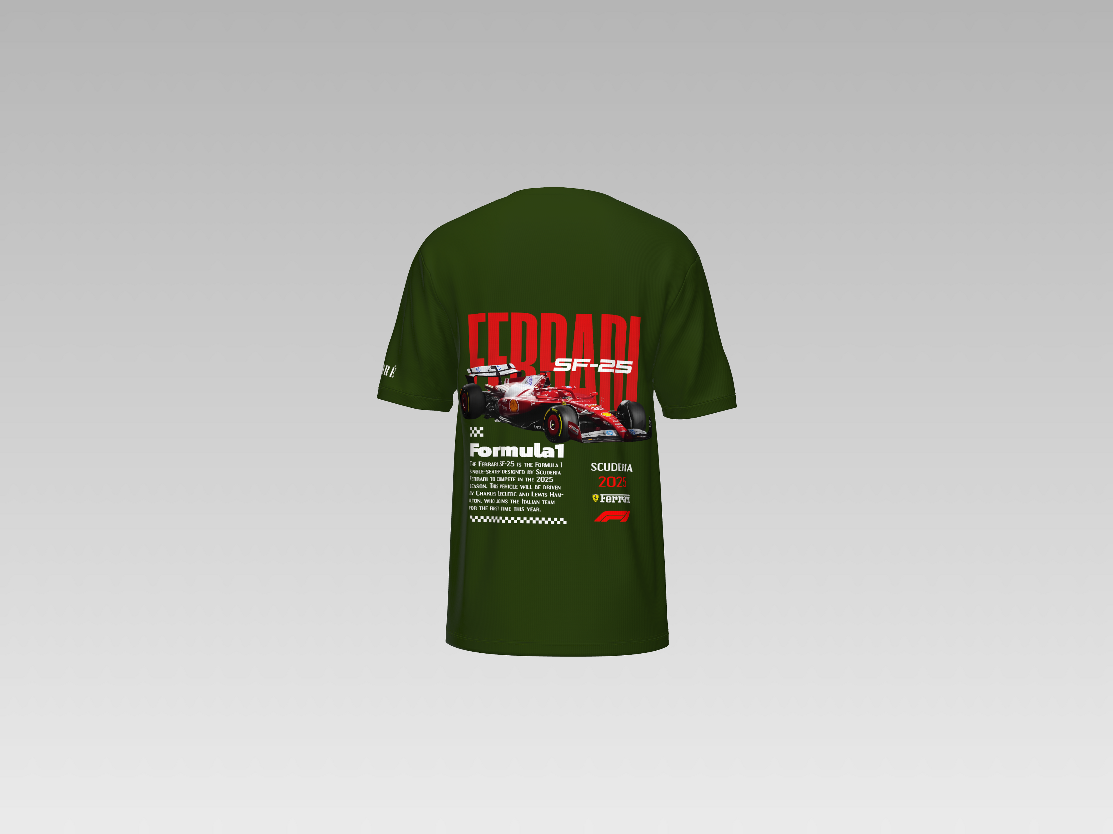 FERRARI SF-25 PRINTED T-SHIRT