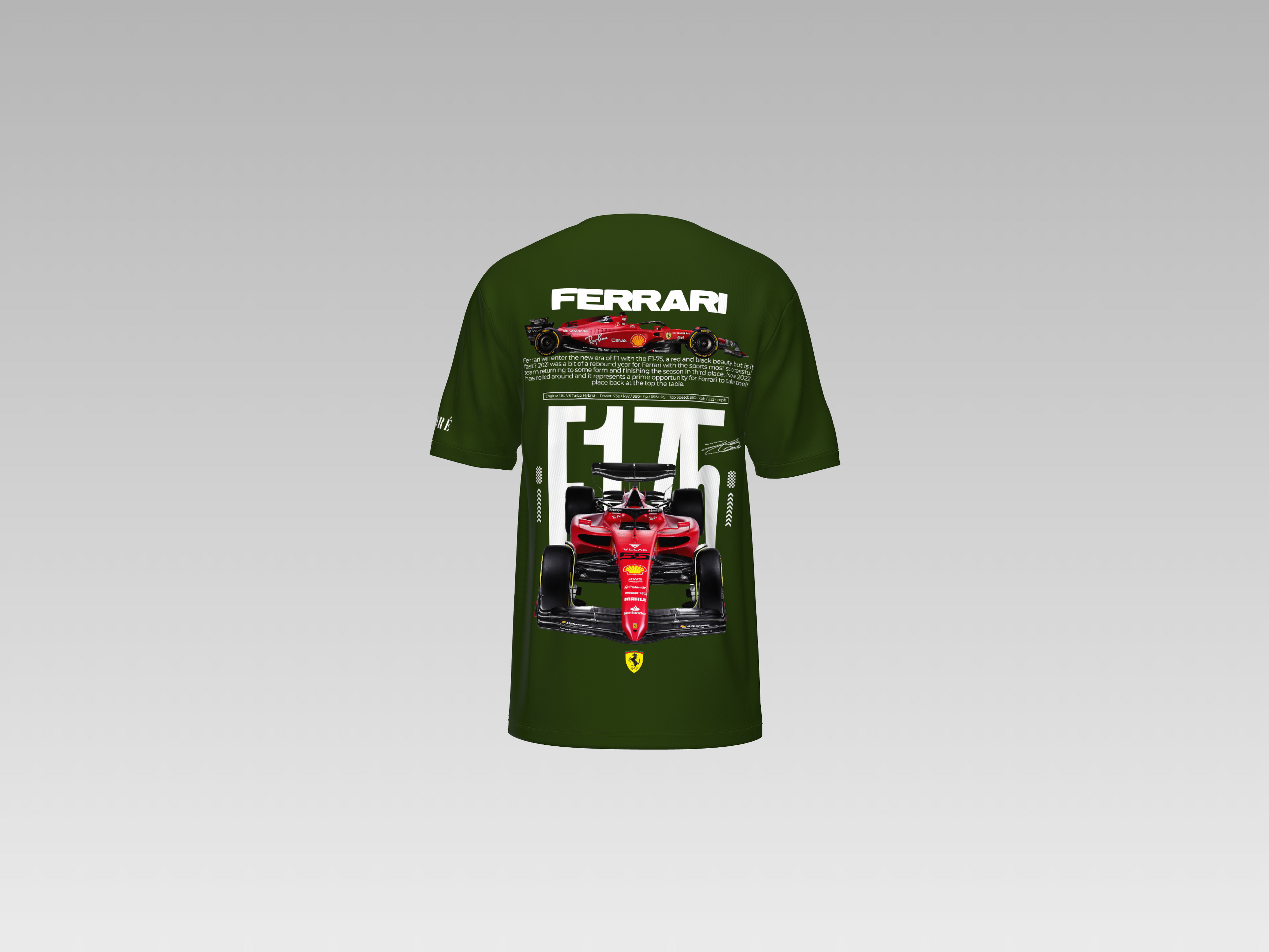 FERRARI 75 PRINTED T-SHIRT