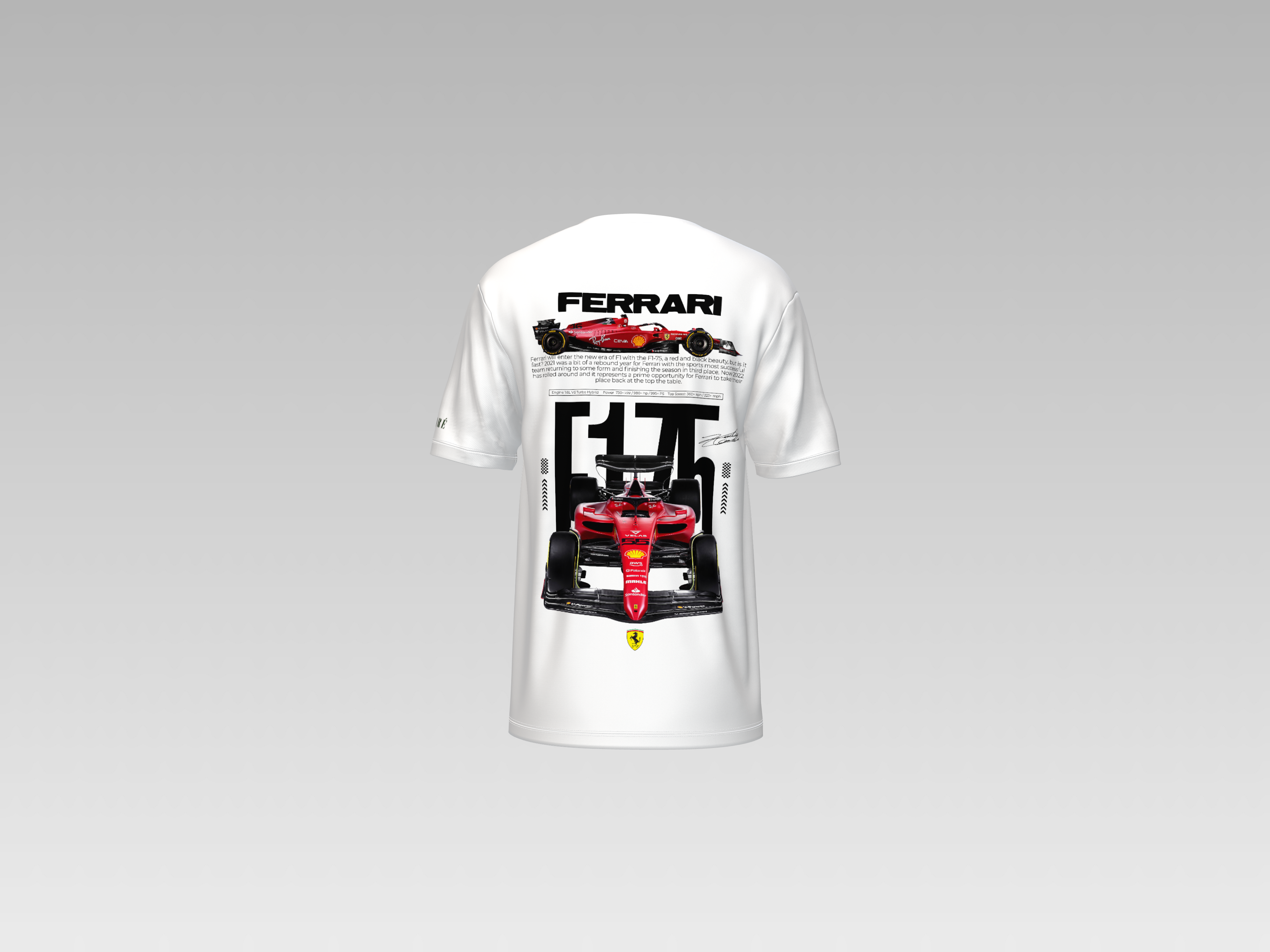 FERRARI 75 PRINTED T-SHIRT