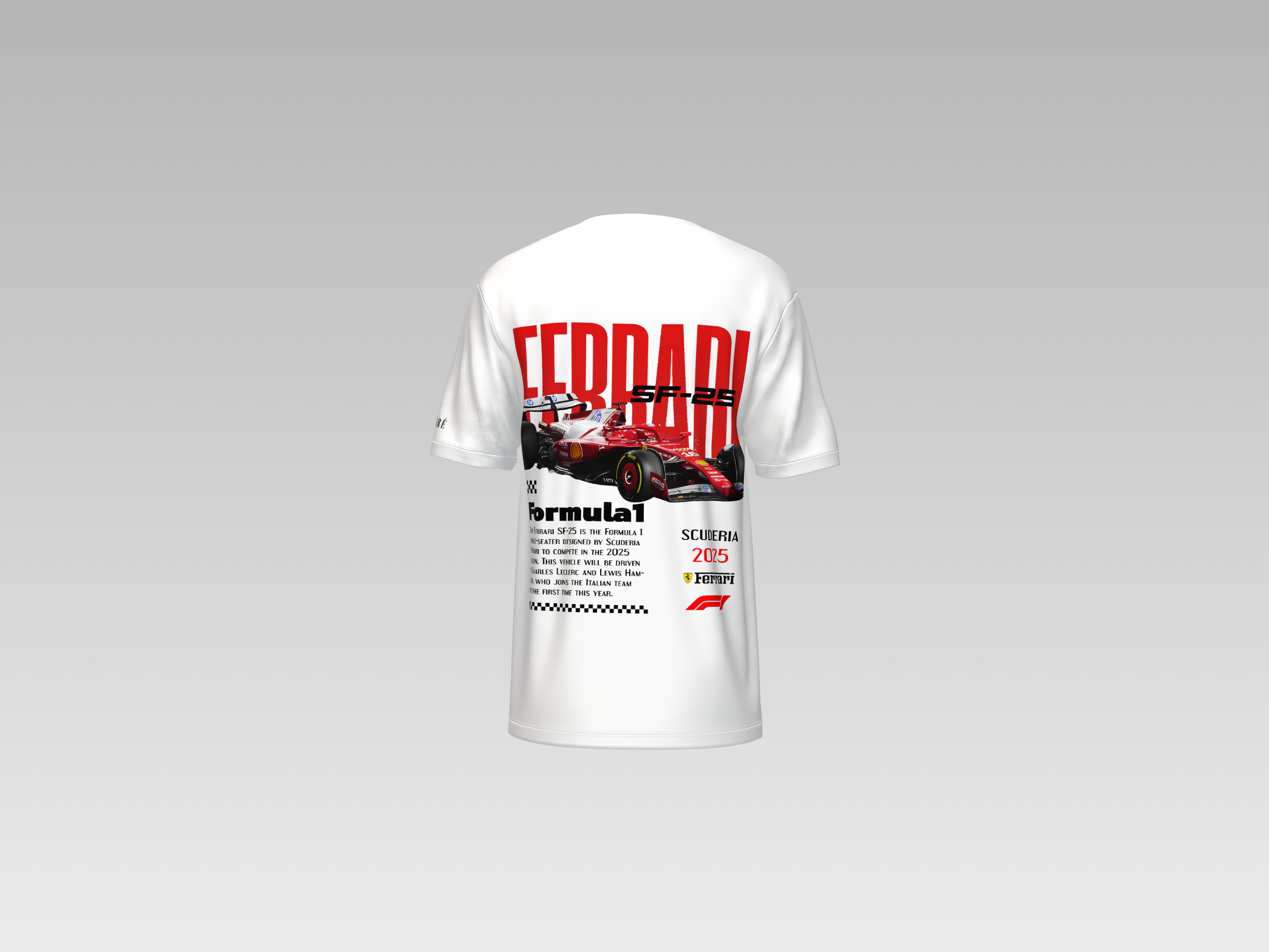 FERRARI SF-25 PRINTED T-SHIRT
