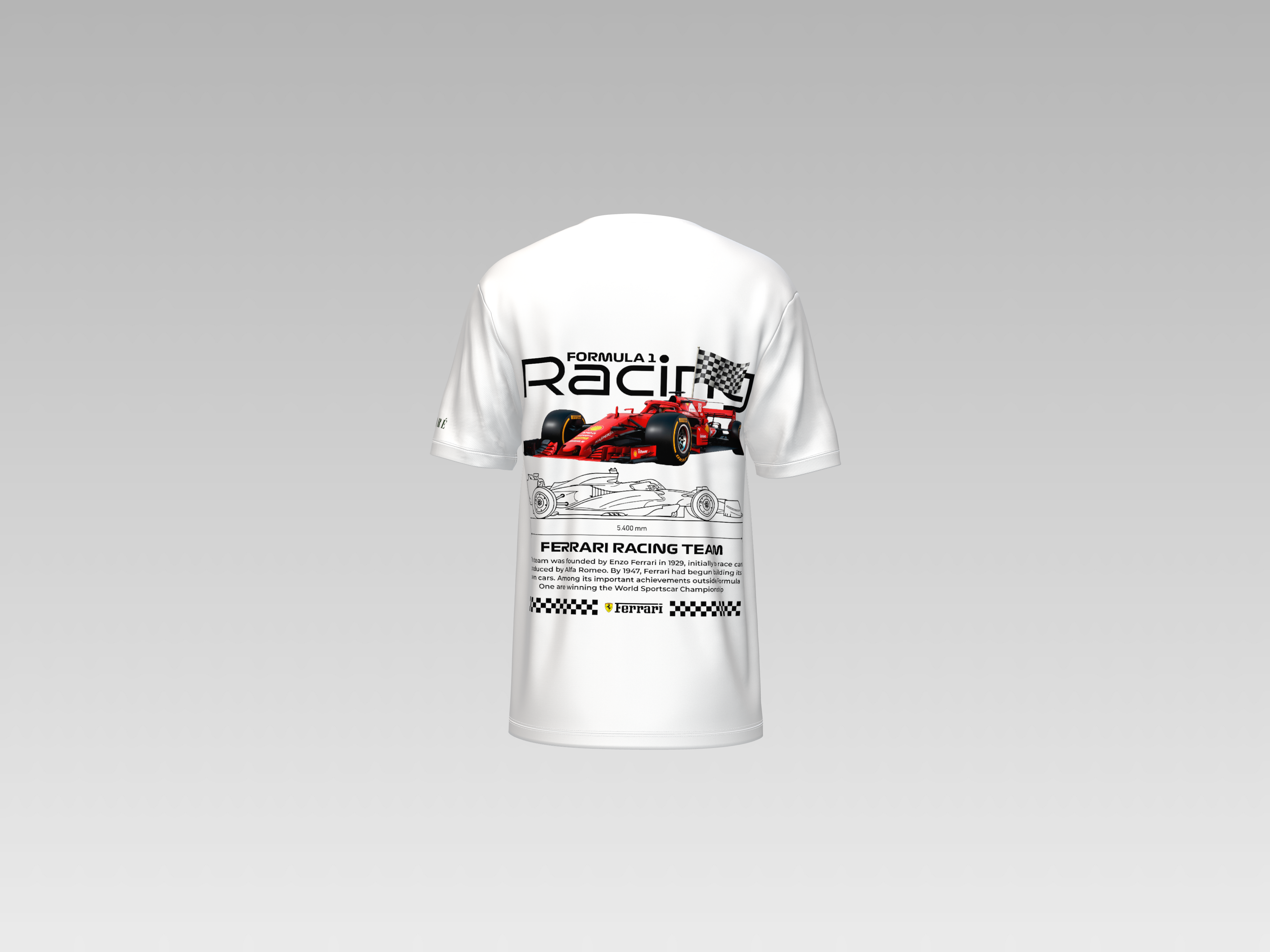 FERRARI RACING TEAM PRINTED T-SHIRT
