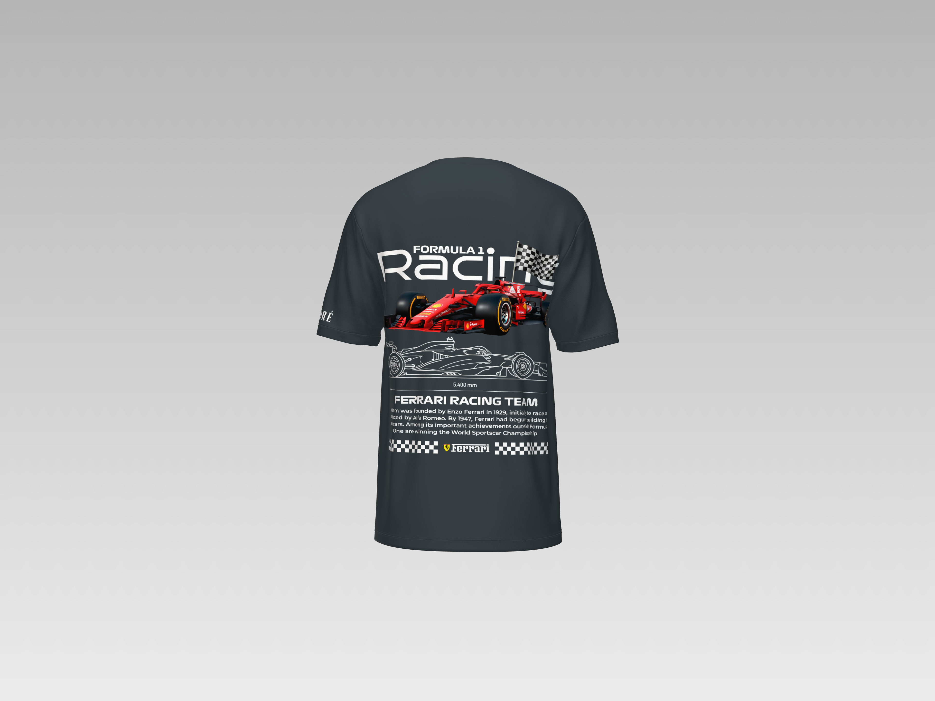 FERRARI RACING TEAM PRINTED T-SHIRT