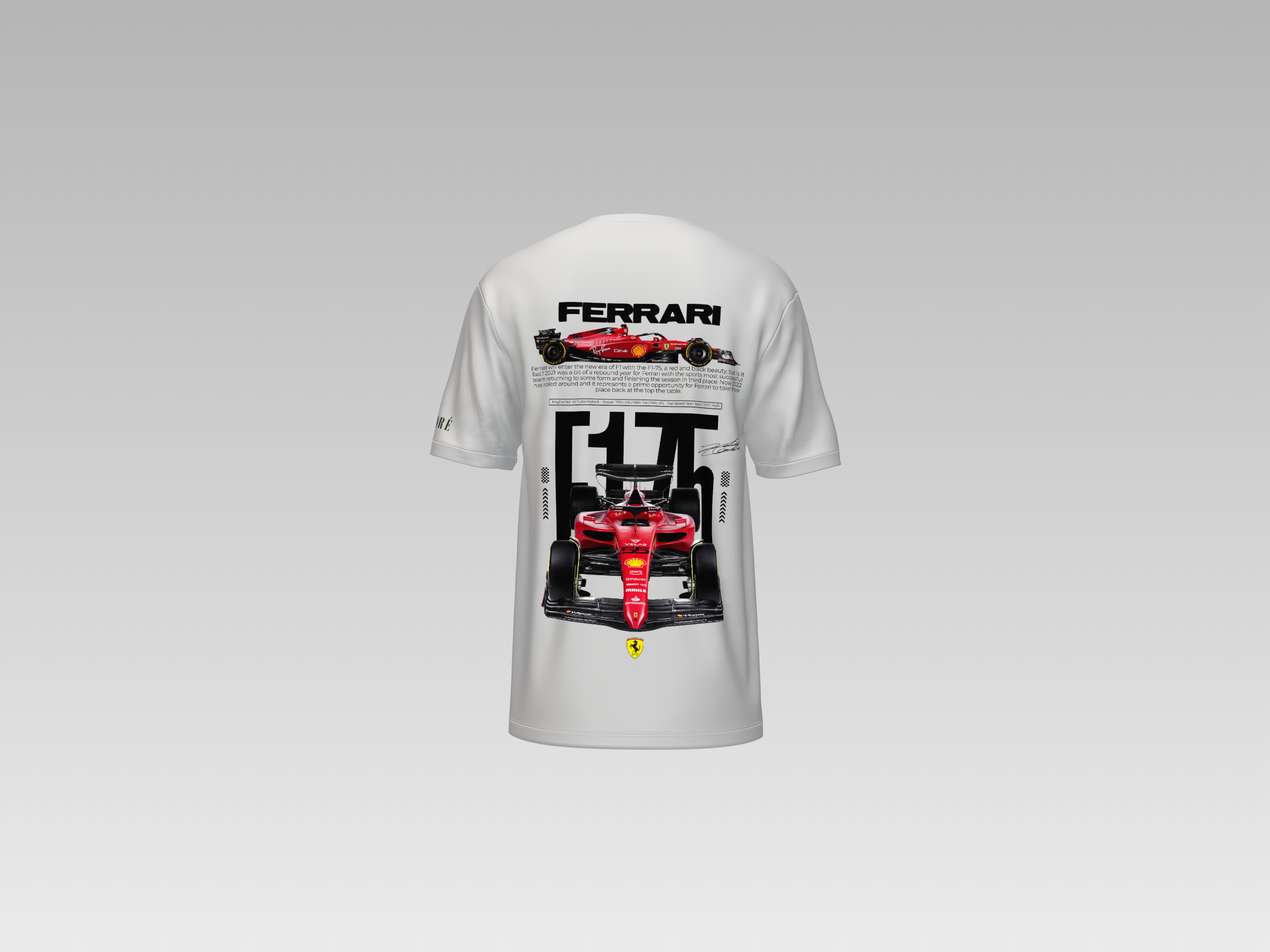 FERRARI 75 PRINTED T-SHIRT