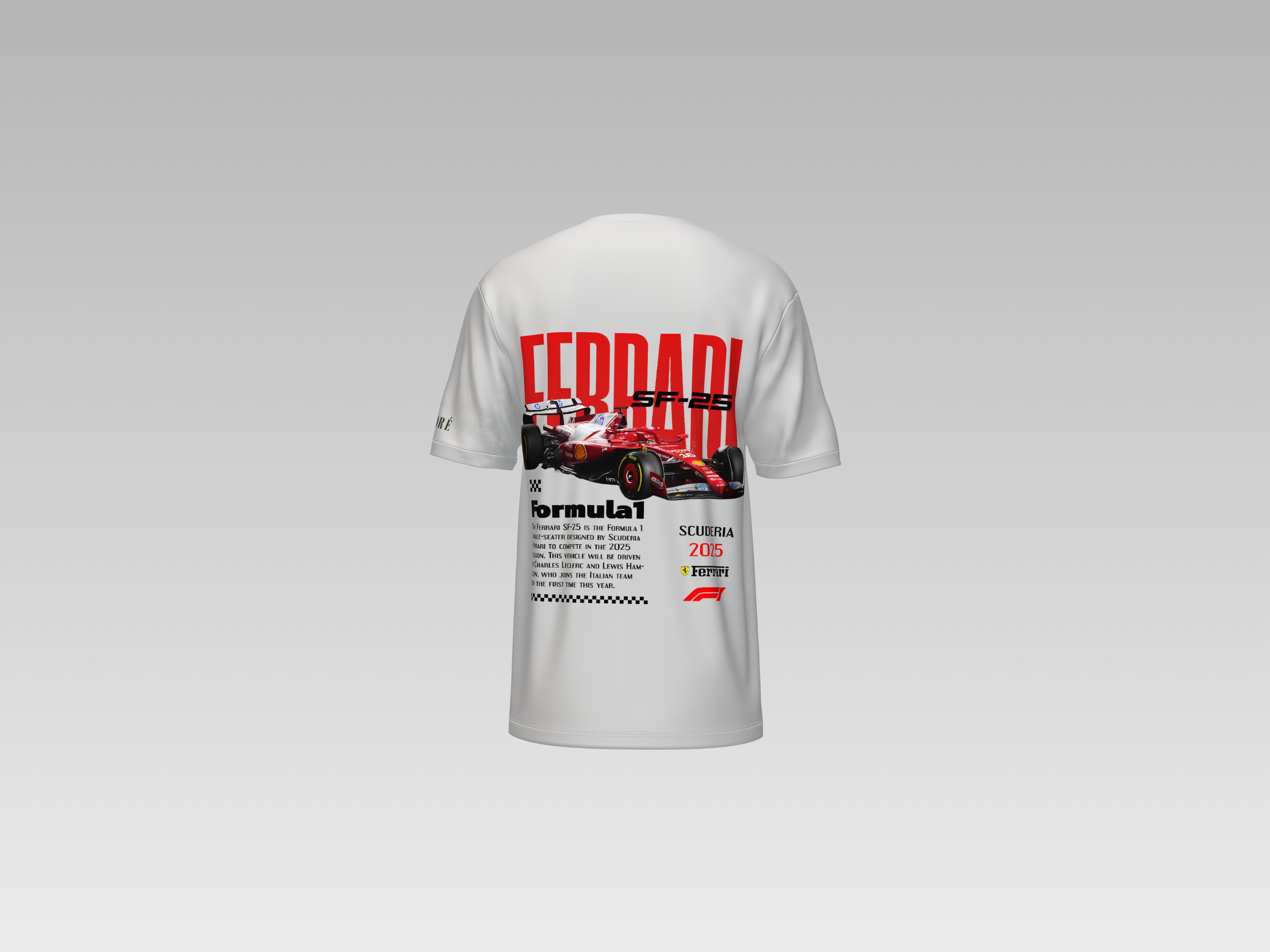 FERRARI SF-25 PRINTED T-SHIRT