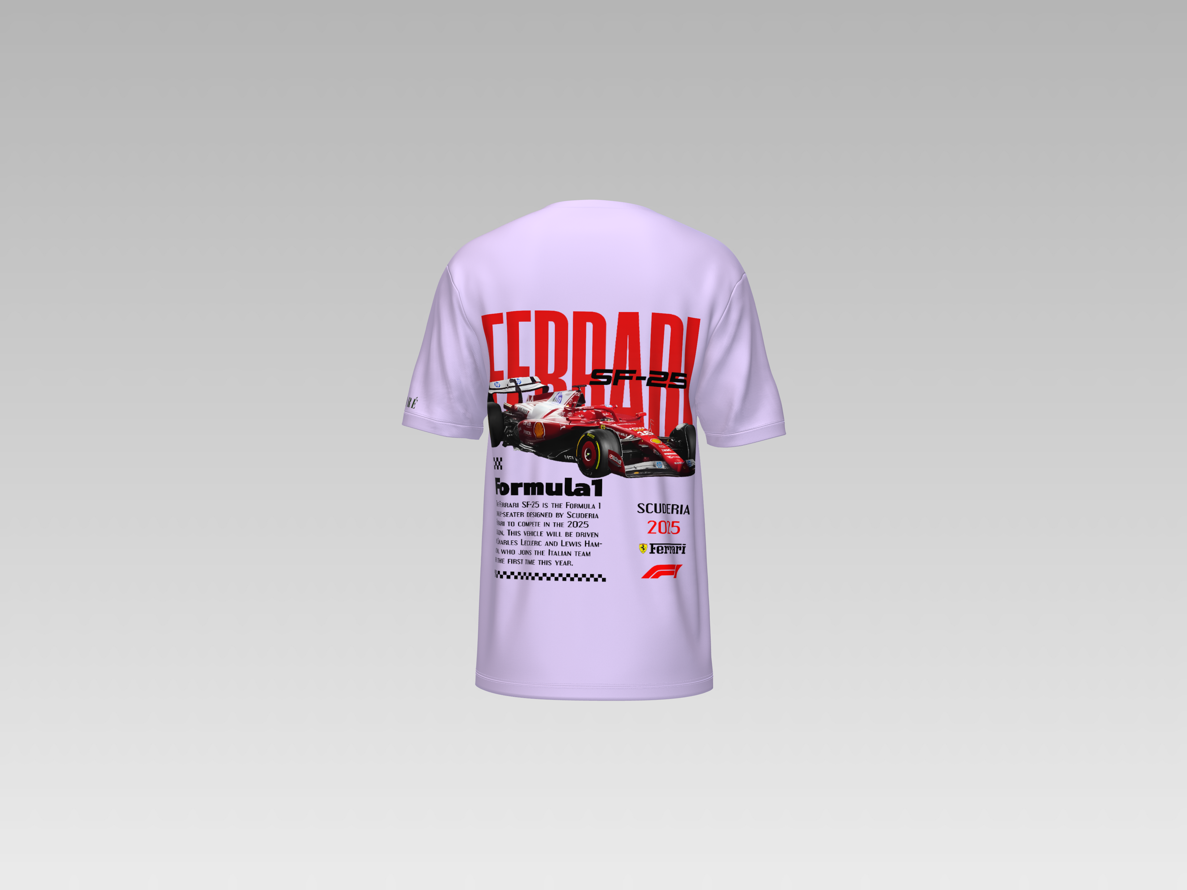 FERRARI SF-25 PRINTED T-SHIRT