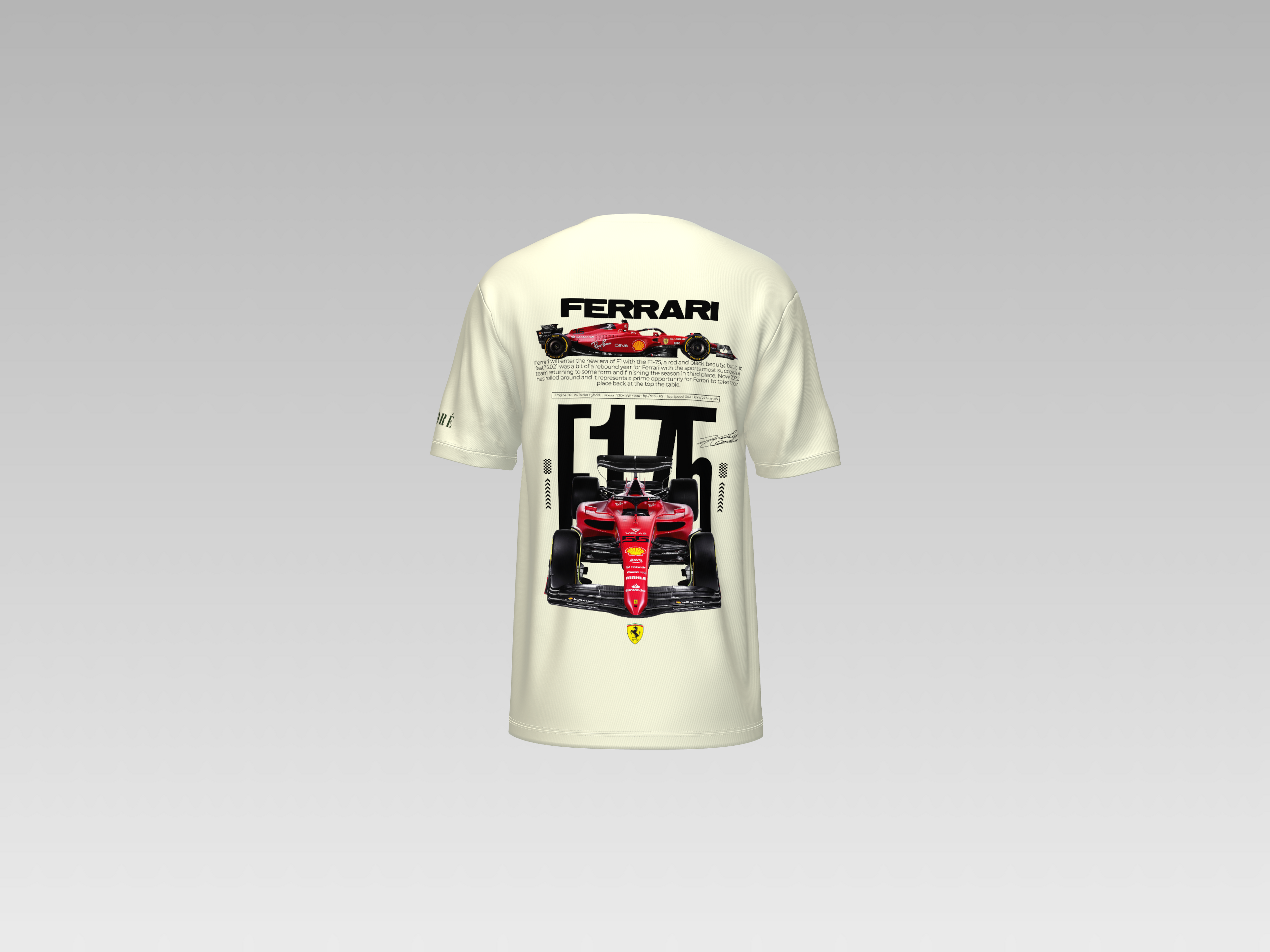 FERRARI 75 PRINTED T-SHIRT