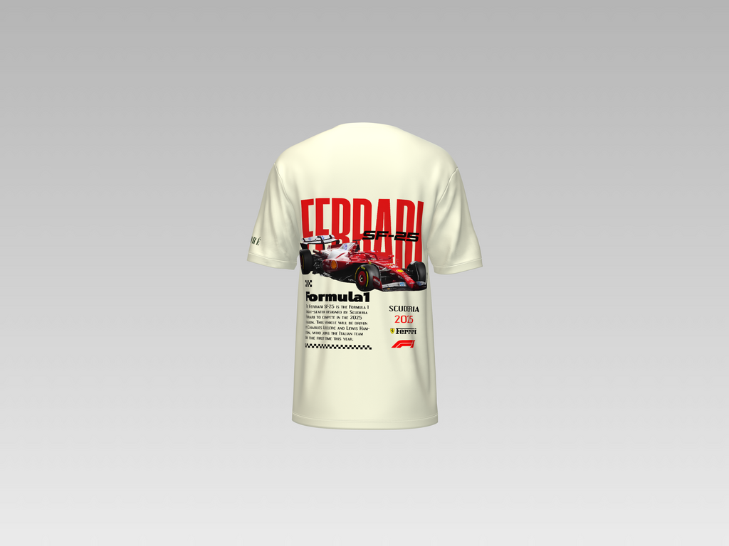 FERRARI SF-25 PRINTED T-SHIRT