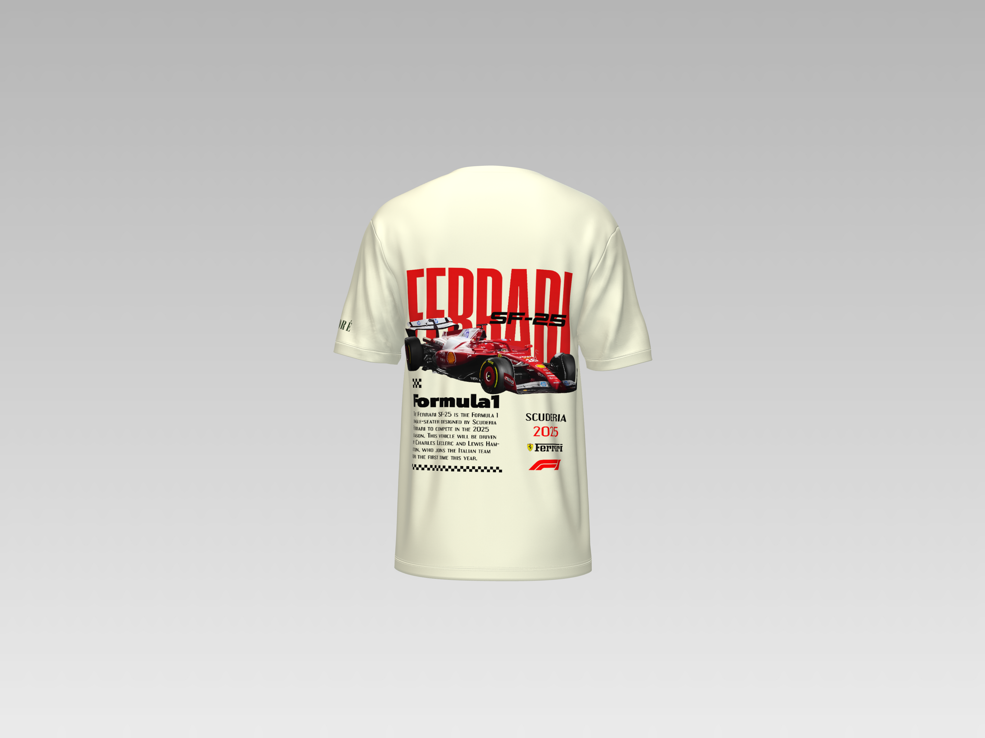 FERRARI SF-25 PRINTED T-SHIRT