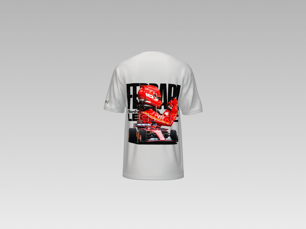 CHARLES LECLERC FERRARI PRINTED T-SHIRT