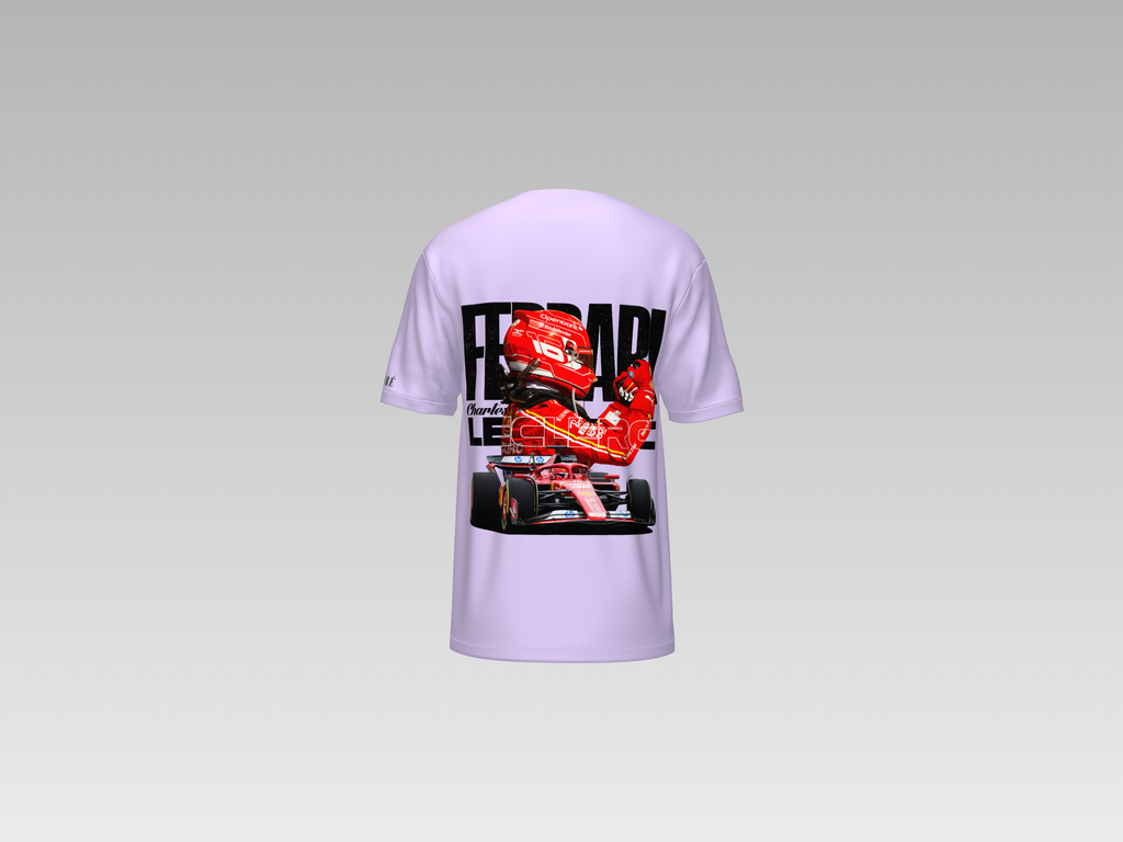 CHARLES LECLERC FERRARI PRINTED T-SHIRT