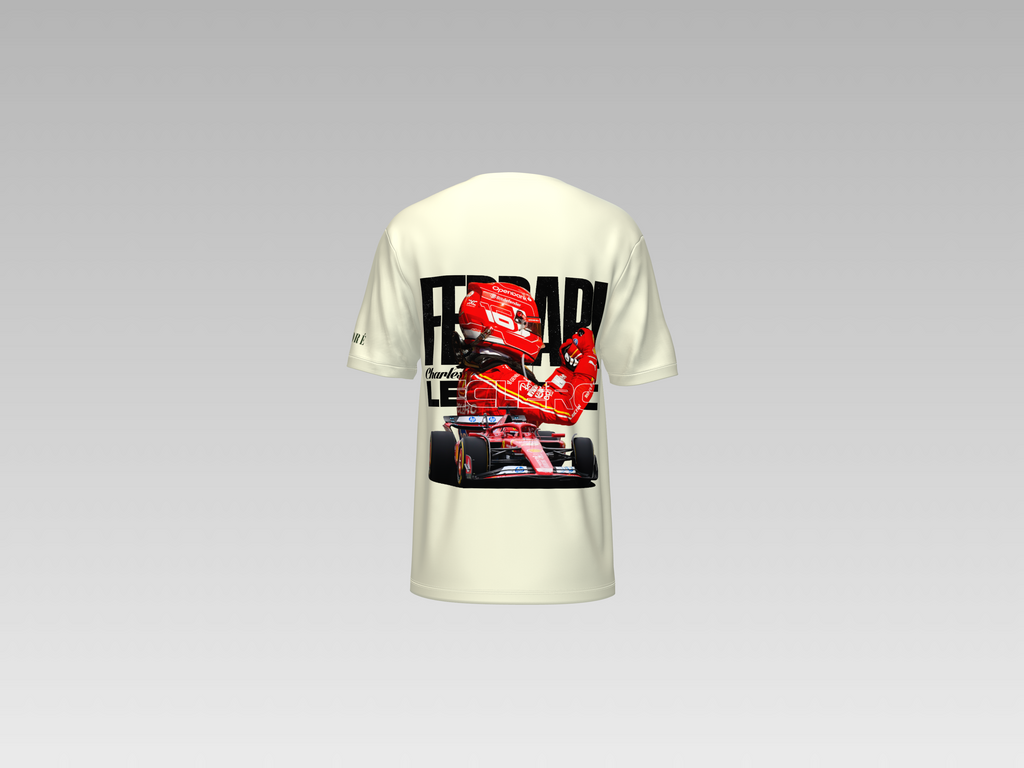 CHARLES LECLERC FERRARI PRINTED T-SHIRT