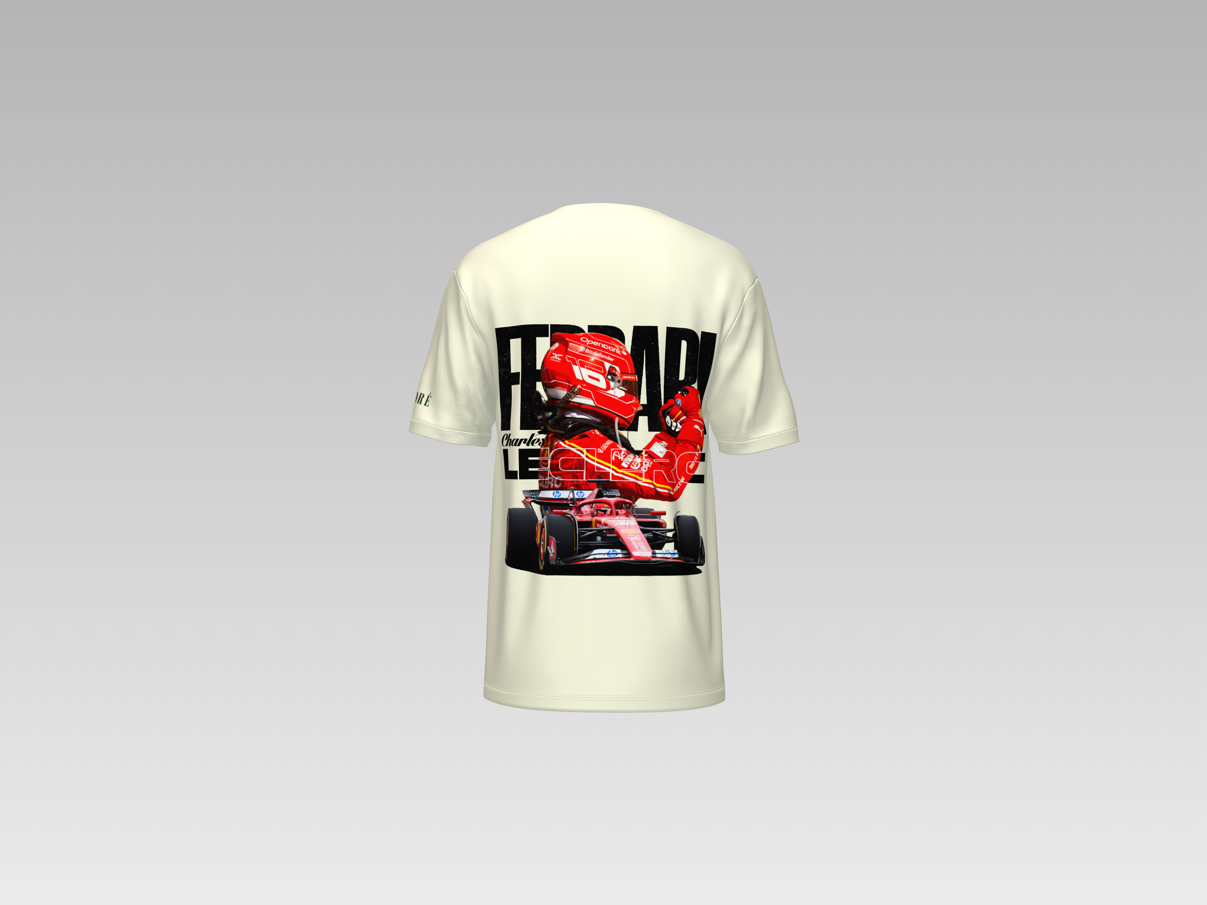 CHARLES LECLERC FERRARI PRINTED T-SHIRT