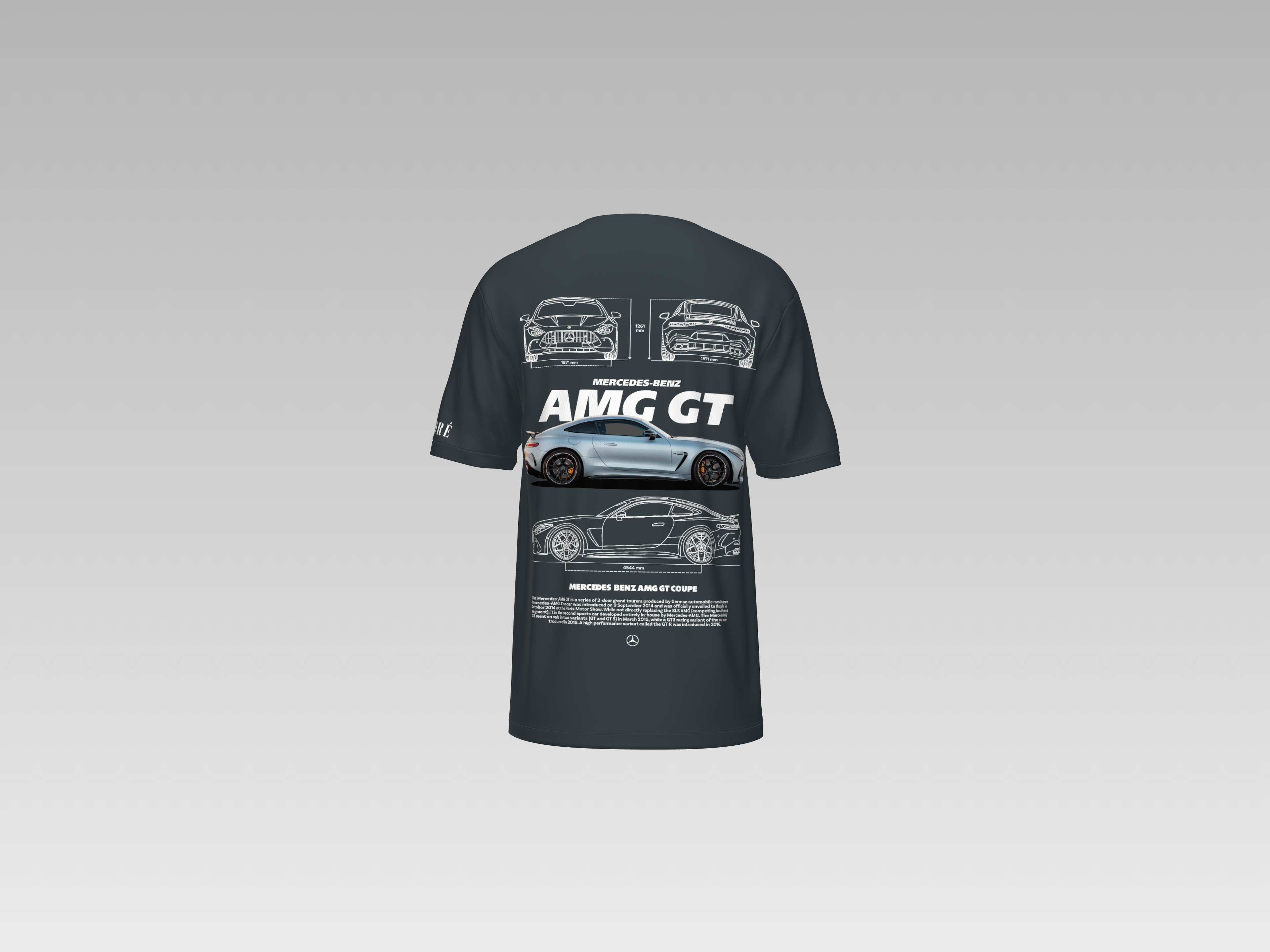 MERCEDES BENZ AMG GT COUPE PRINTED T-SHIRT