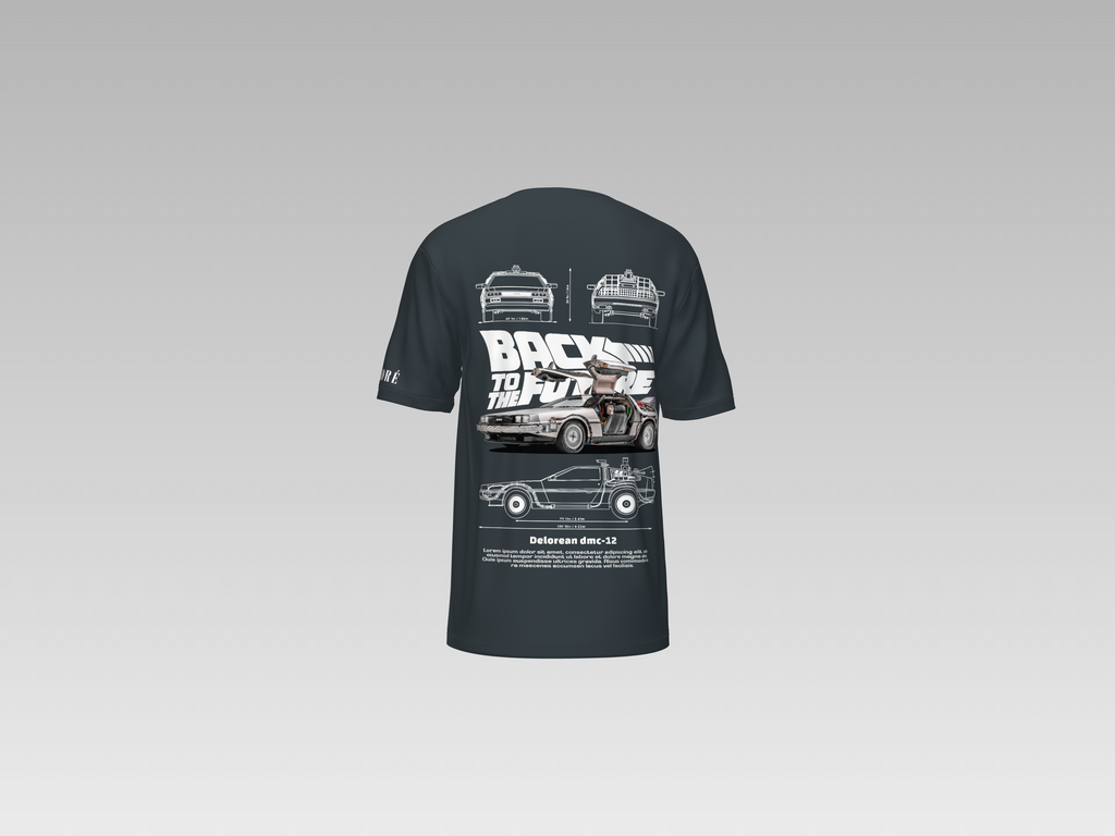 DELOREAN DMC-12 PRINTED T-SHIRT