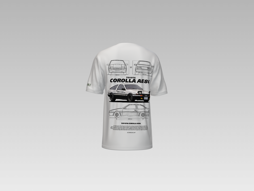 TOYOTA COROLLA AE86 PRINTED T-SHIRT