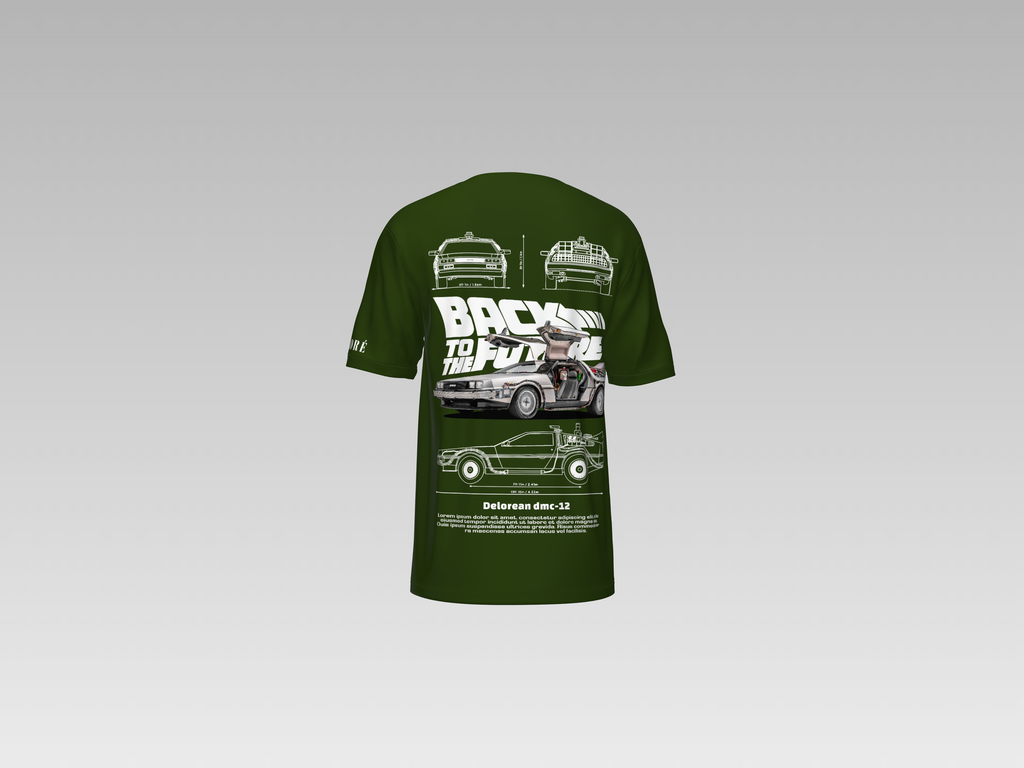 DELOREAN DMC-12 PRINTED T-SHIRT