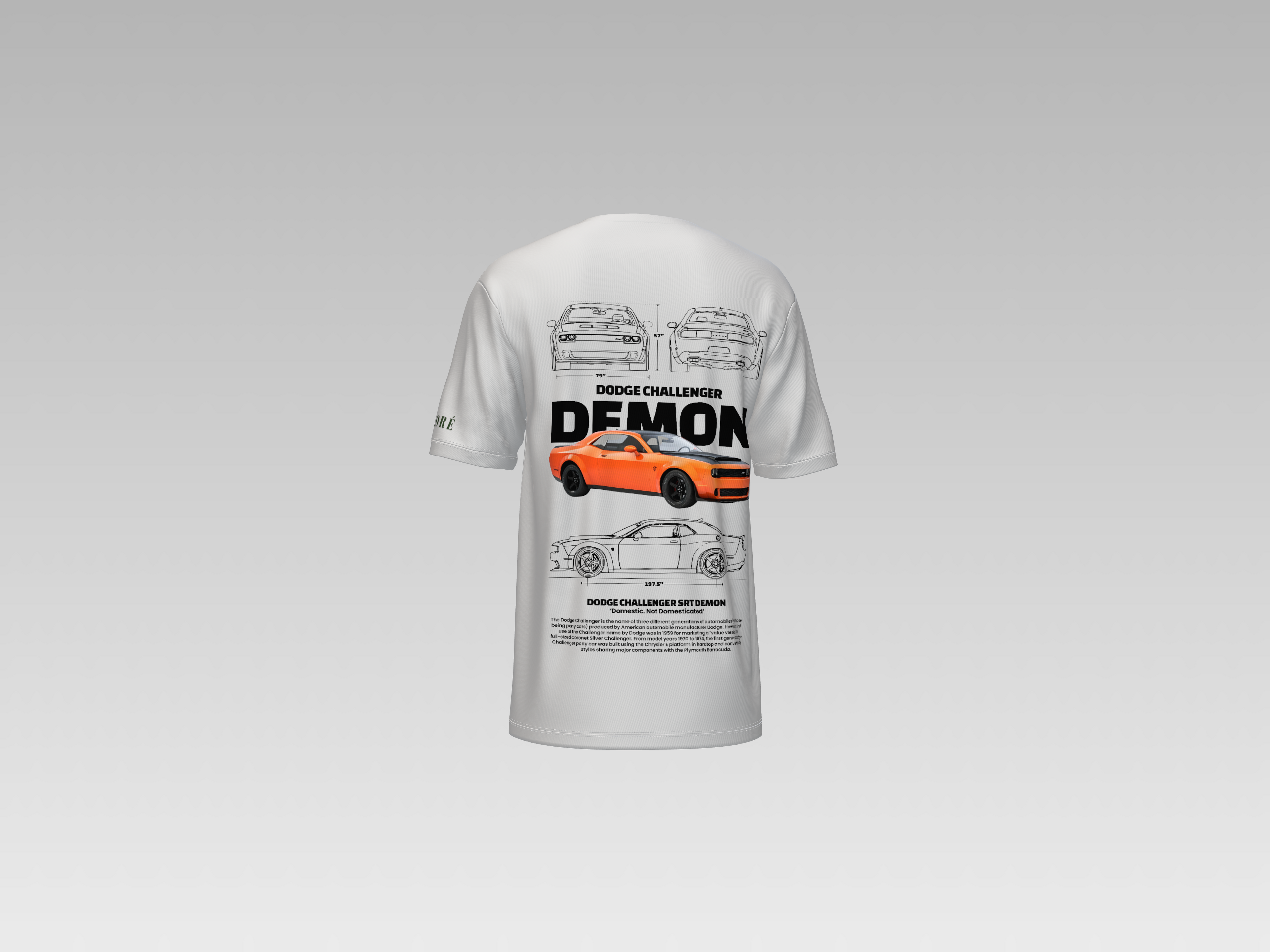 DODGE CHALLENGER DEMON PRINTED T-SHIRT