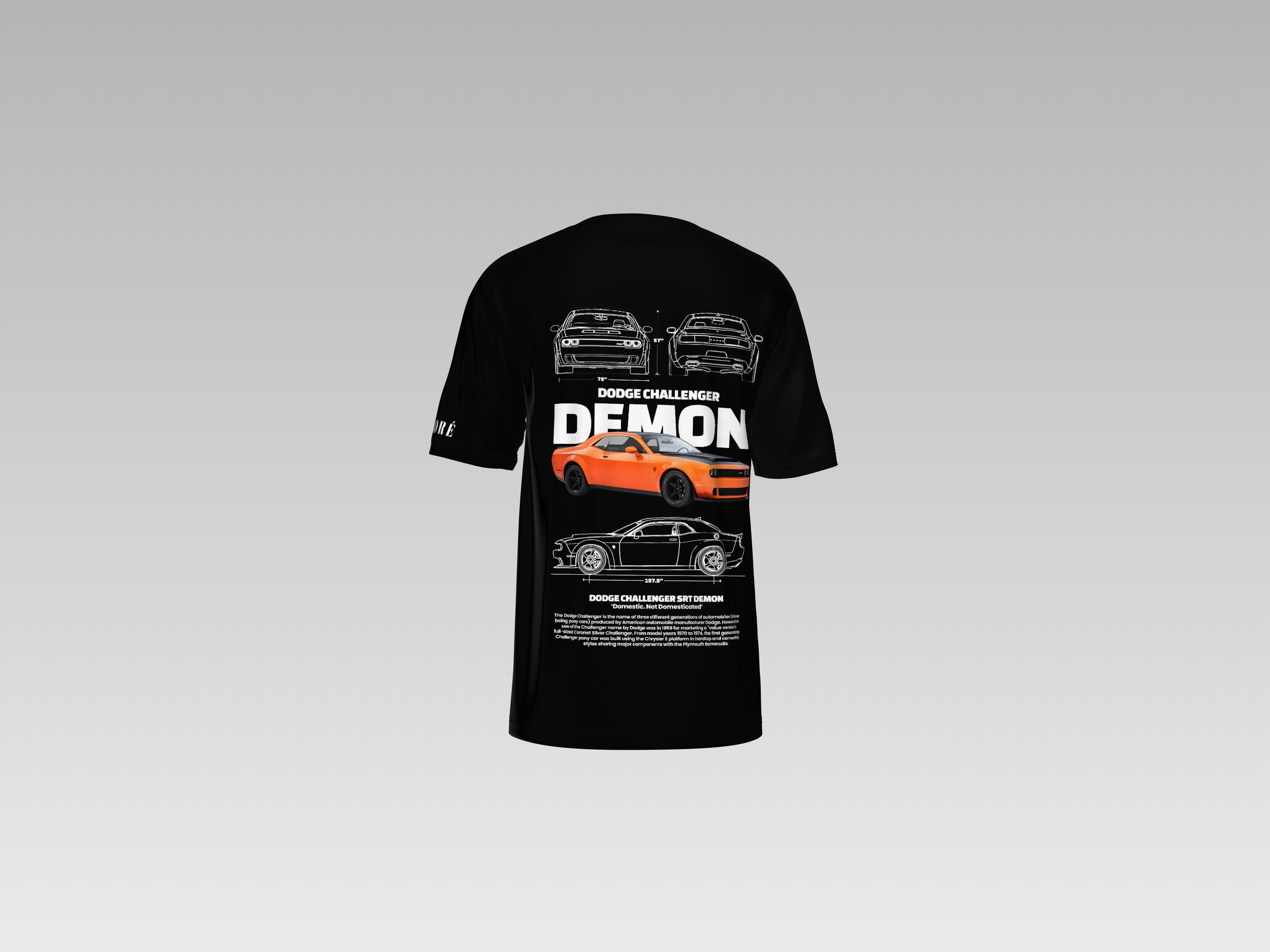 DODGE CHALLENGER DEMON PRINTED T-SHIRT