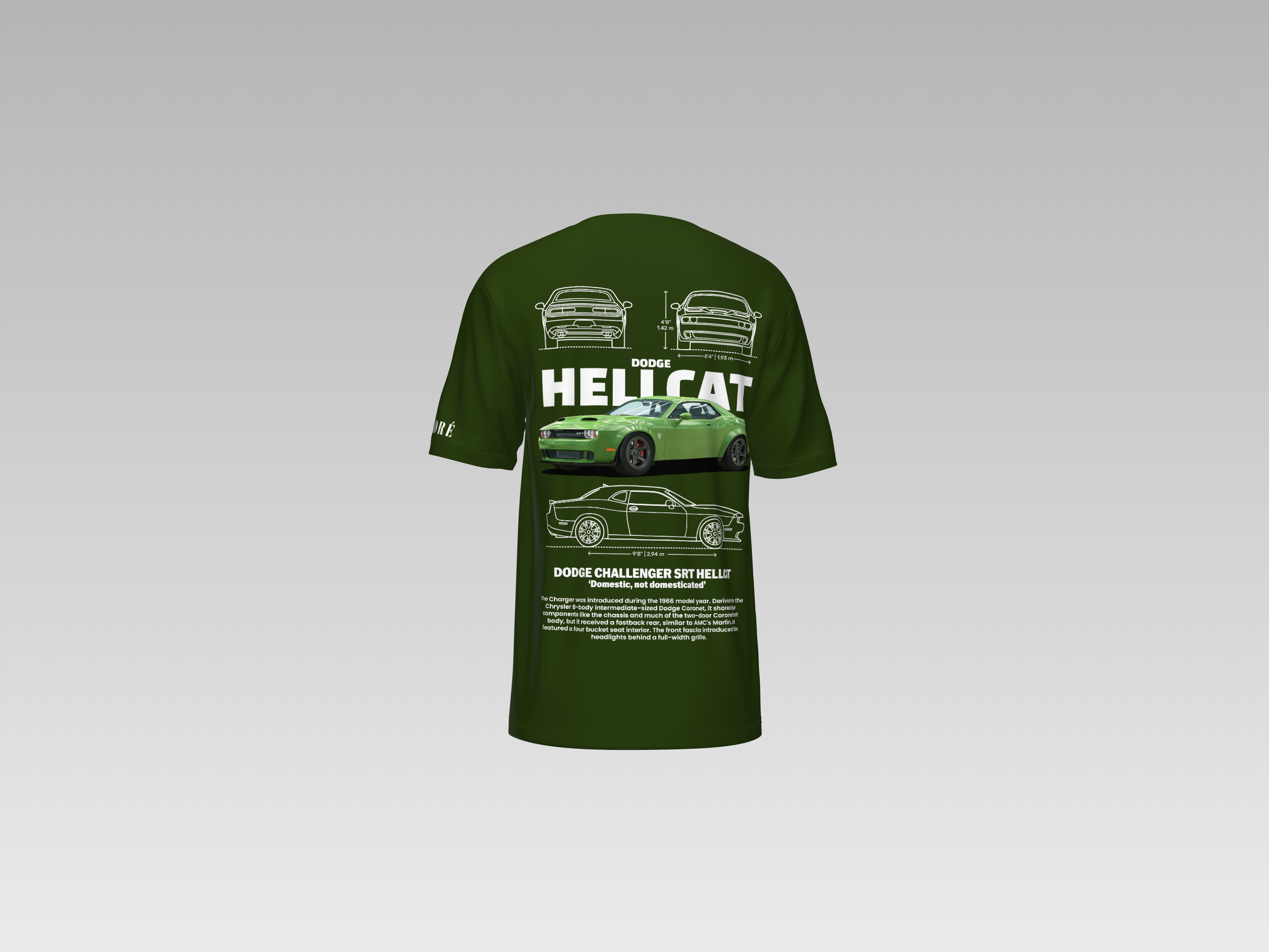 DODGE HELLCAT PRINTED T-SHIRT