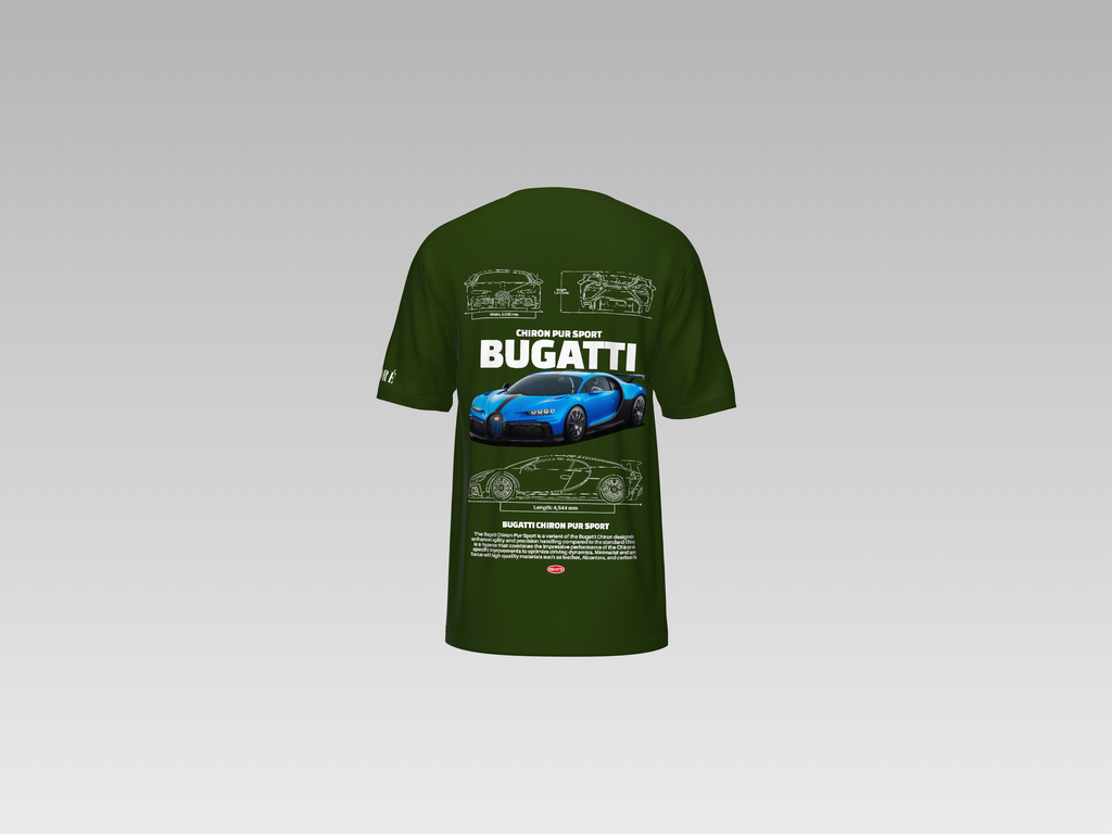 BUGATTI CHIRON PUR SPORT PRINTED T-SHIRT