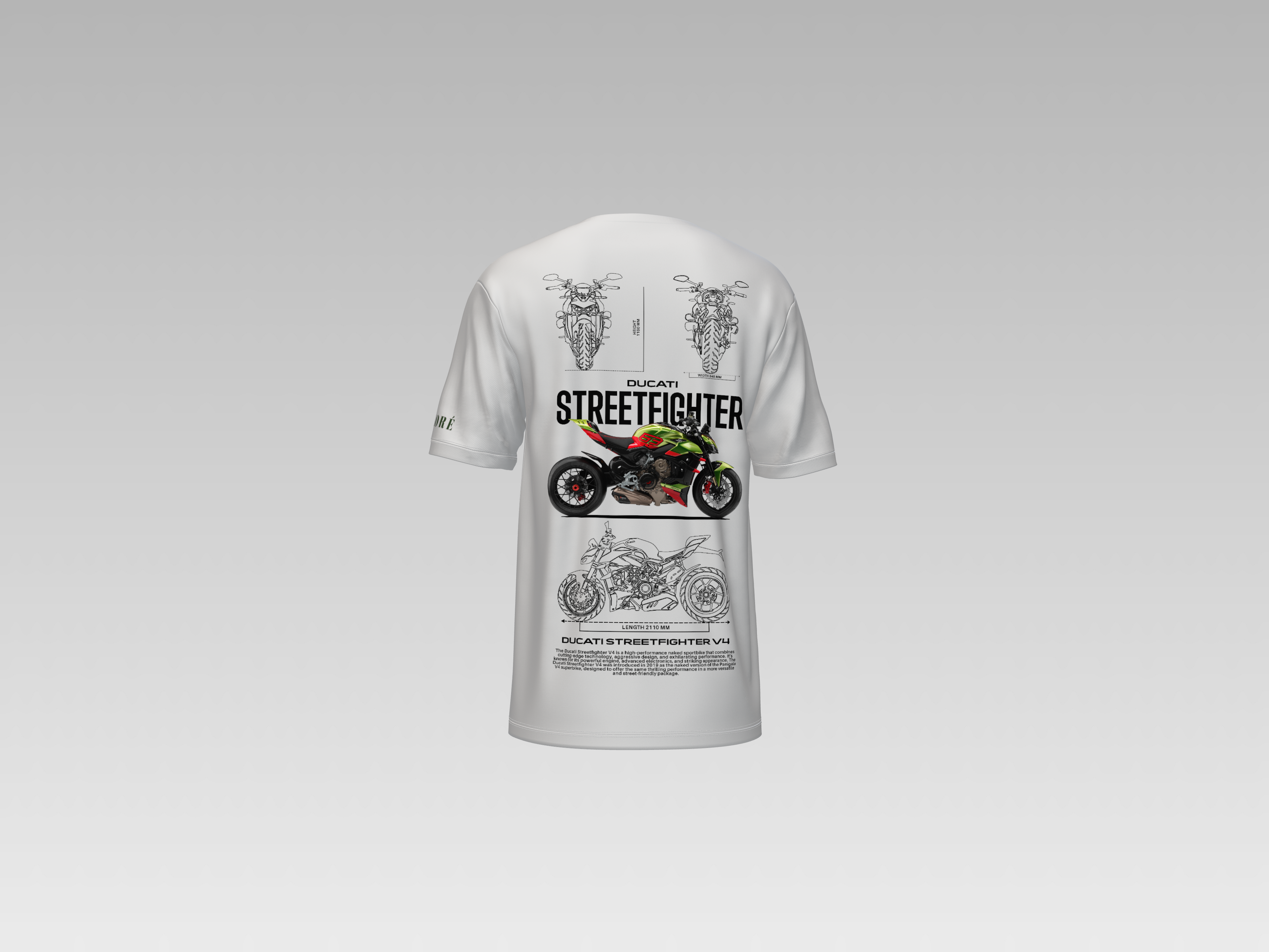 DUCATI STREETFIGHTER PRINTED T-SHIRT