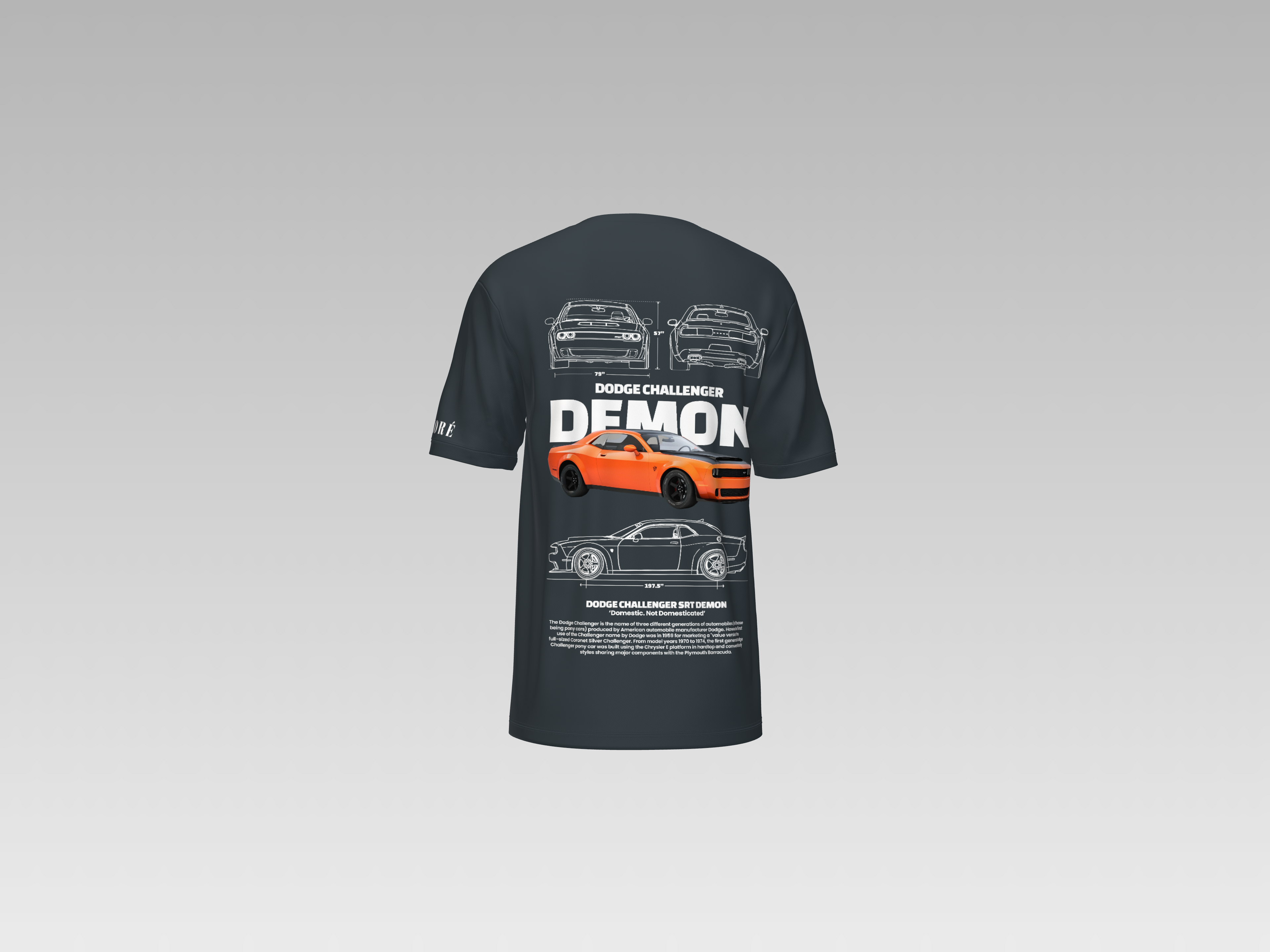 DODGE CHALLENGER DEMON PRINTED T-SHIRT