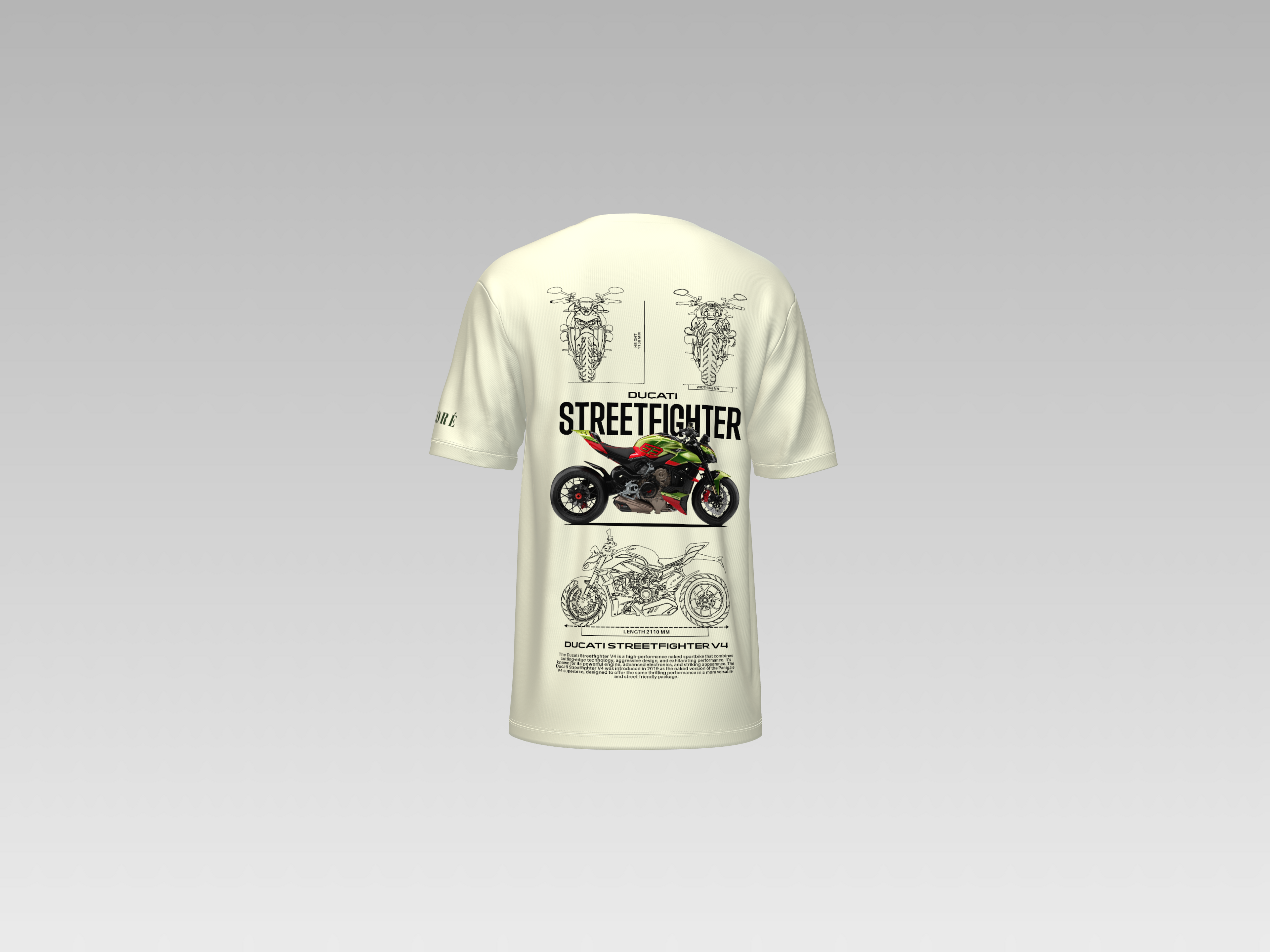 DUCATI STREETFIGHTER PRINTED T-SHIRT