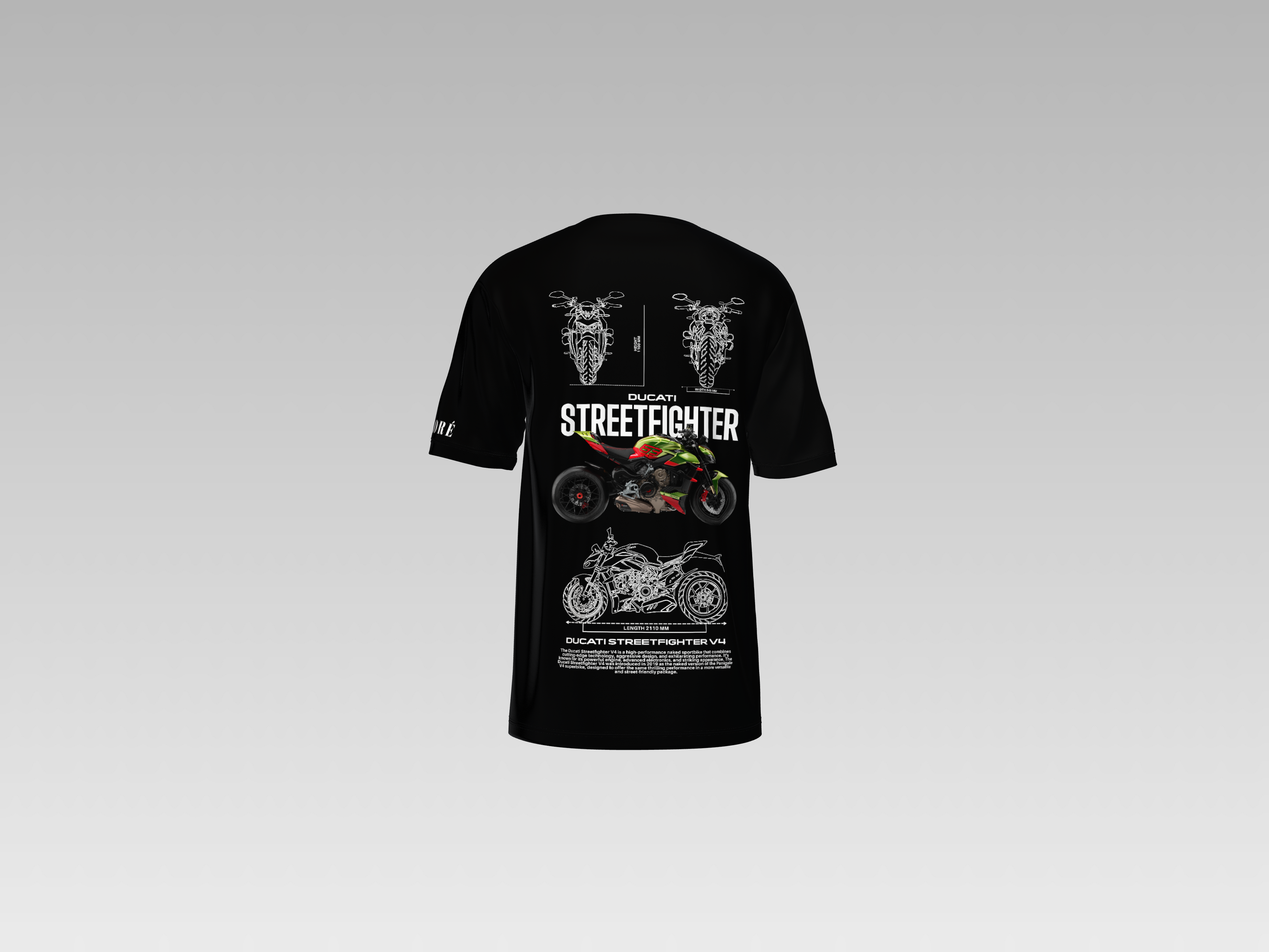 DUCATI STREETFIGHTER PRINTED T-SHIRT