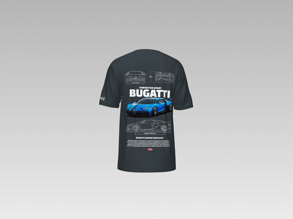 BUGATTI CHIRON PUR SPORT PRINTED T-SHIRT