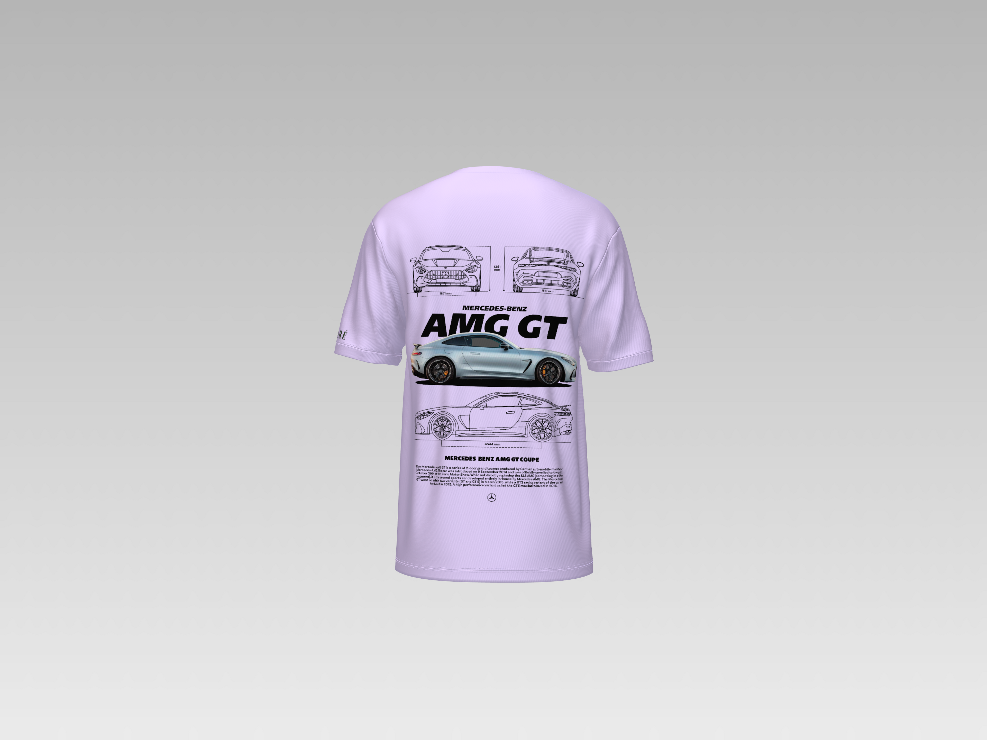 MERCEDES BENZ AMG GT COUPE PRINTED T-SHIRT