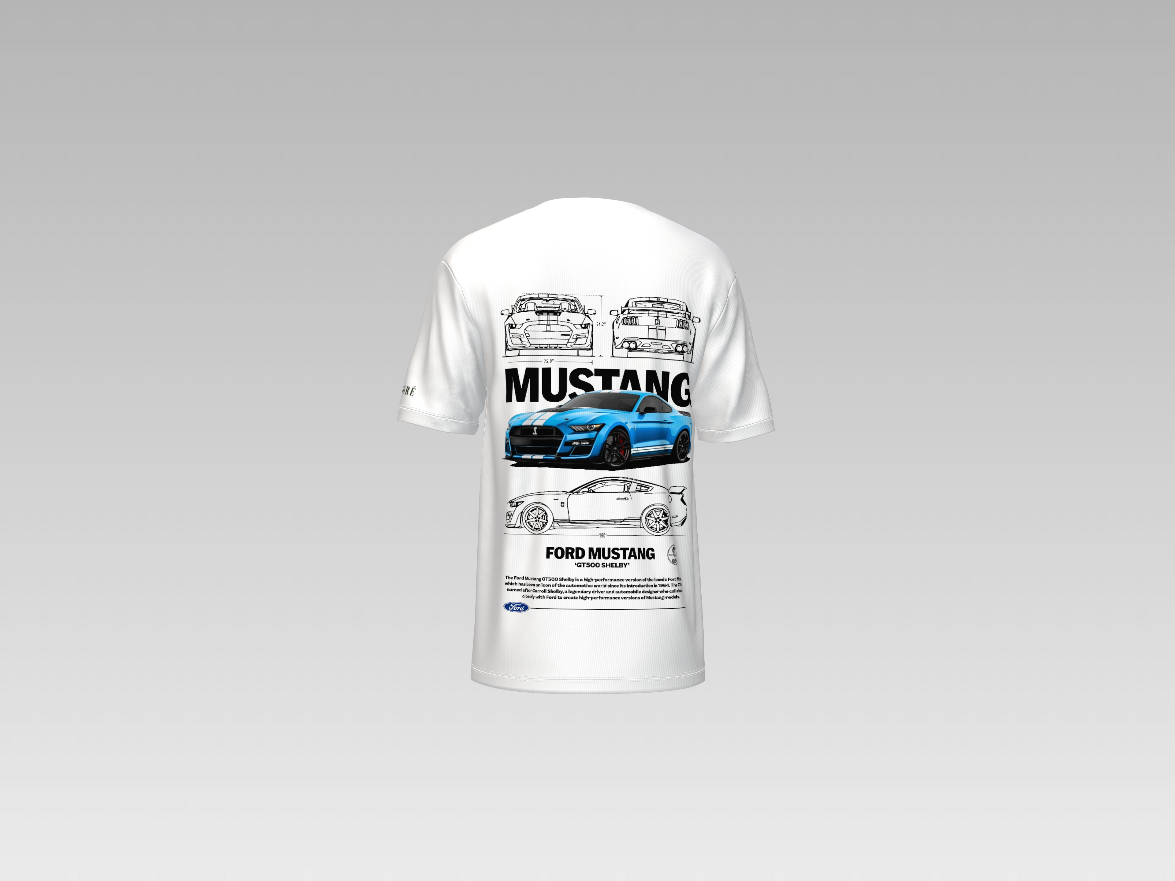 FORD MUSTANG SHELBY GT500 COBRA PRINTED T-SHIRT