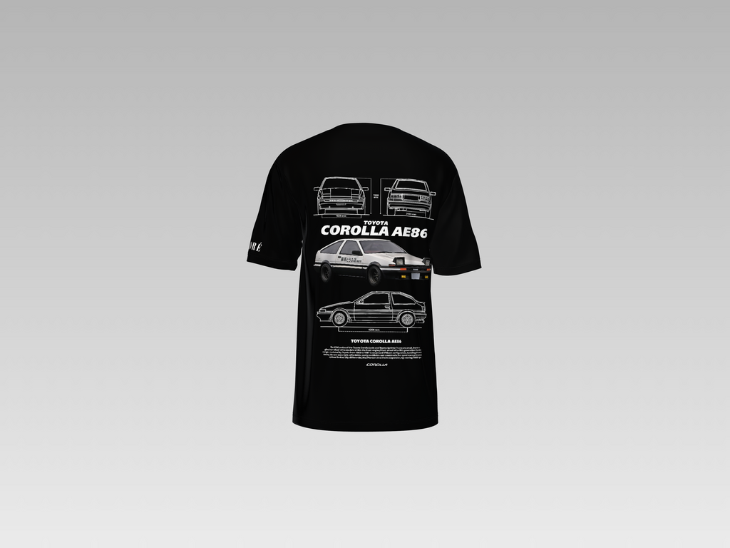 TOYOTA COROLLA AE86 PRINTED T-SHIRT