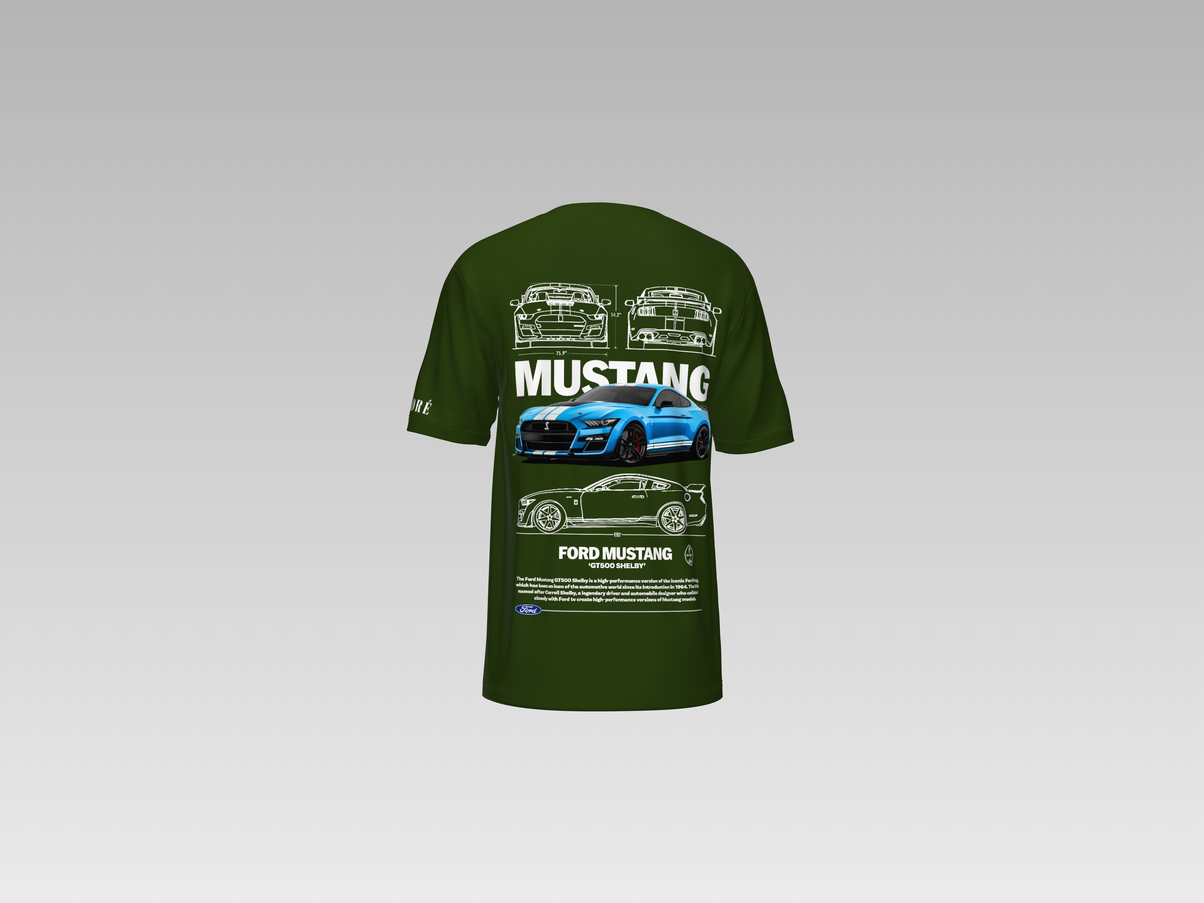 FORD MUSTANG SHELBY GT500 COBRA PRINTED T-SHIRT