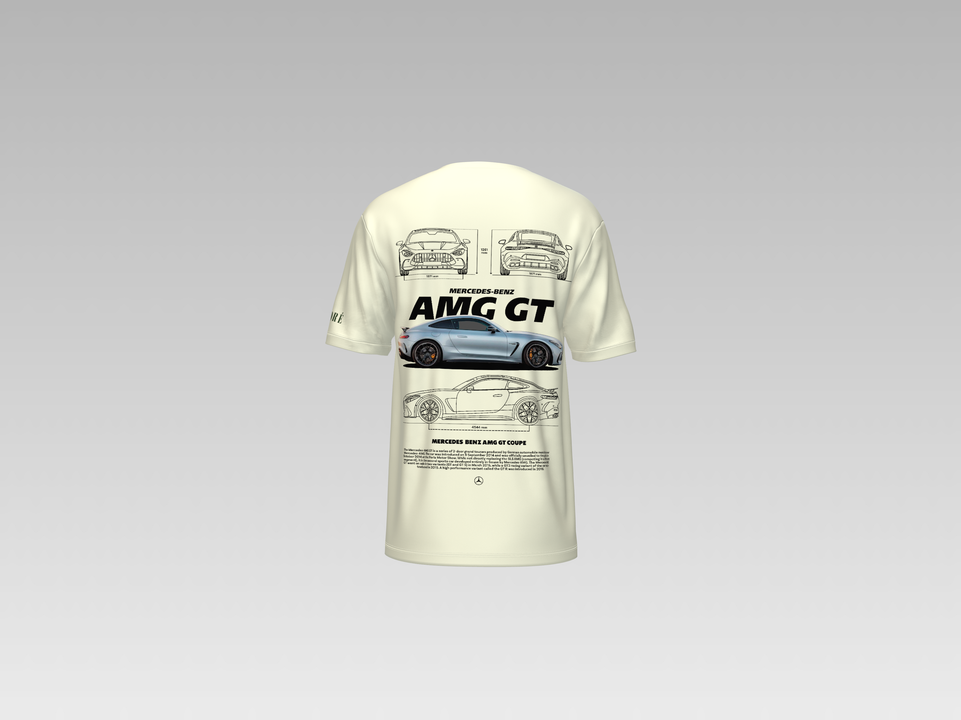 MERCEDES BENZ AMG GT COUPE PRINTED T-SHIRT