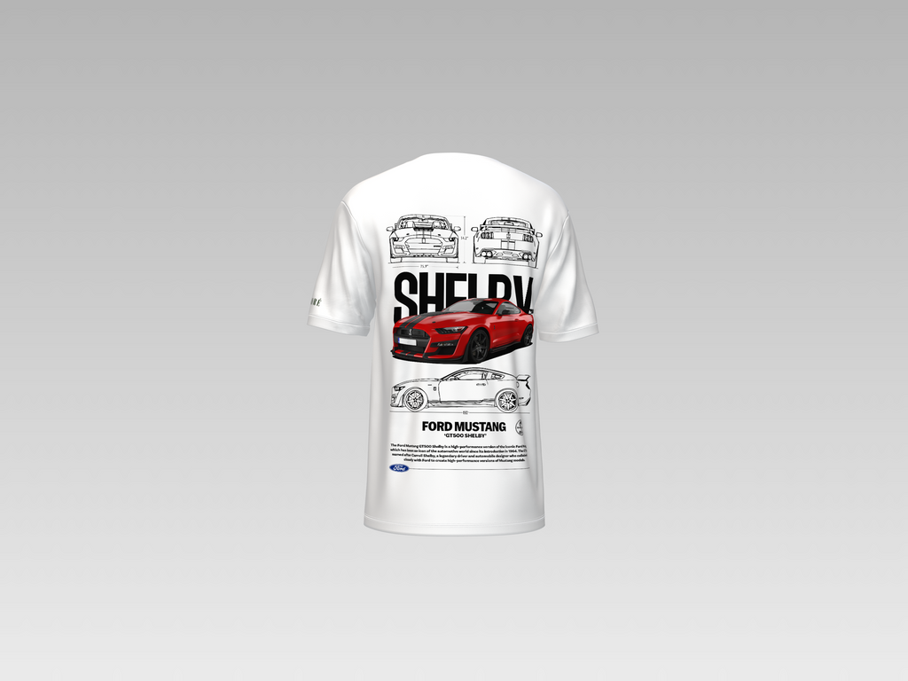 SHELBY FORD MUSTANG GT500 PRINTED T-SHIRT