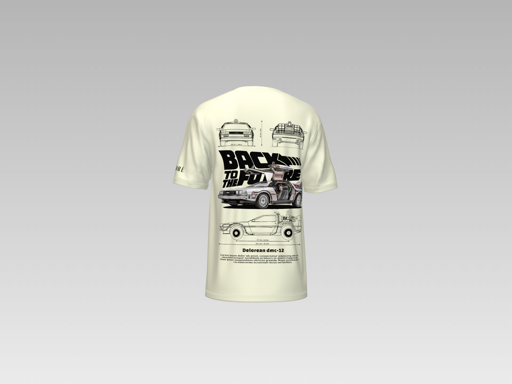 DELOREAN DMC-12 PRINTED T-SHIRT