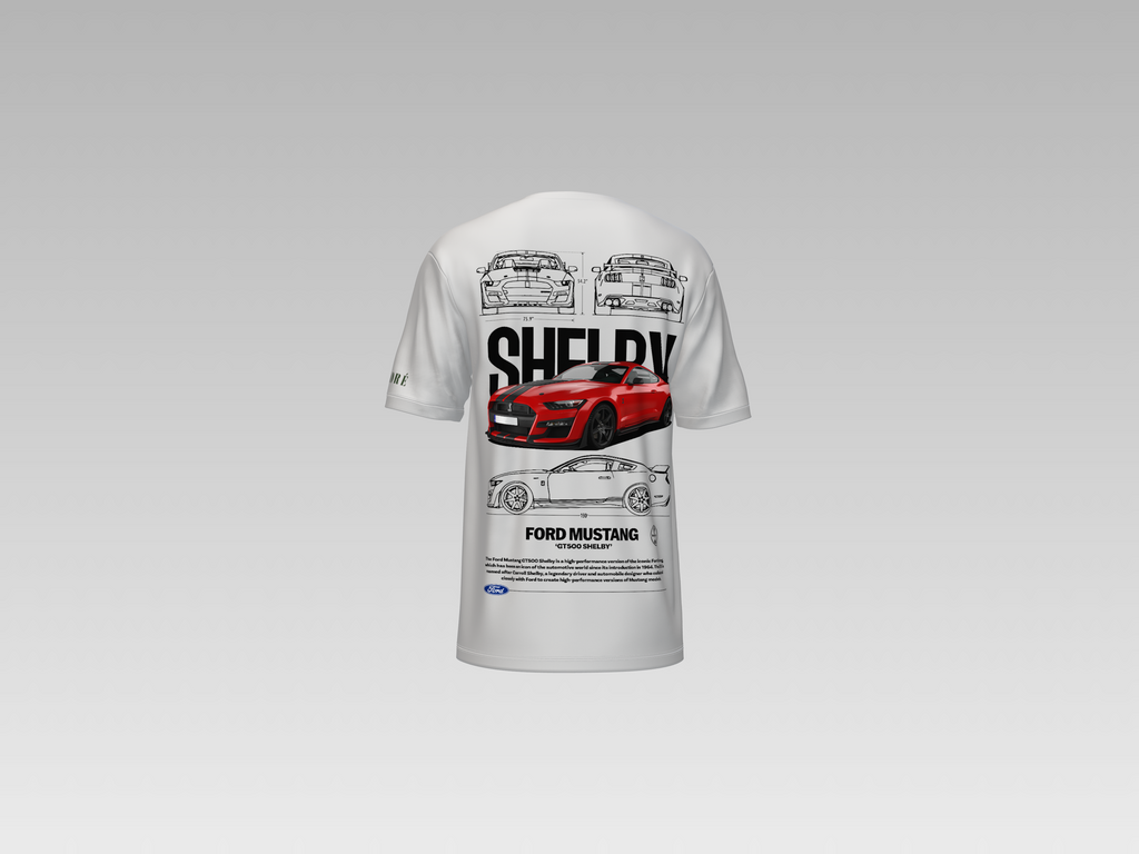 SHELBY FORD MUSTANG GT500 PRINTED T-SHIRT