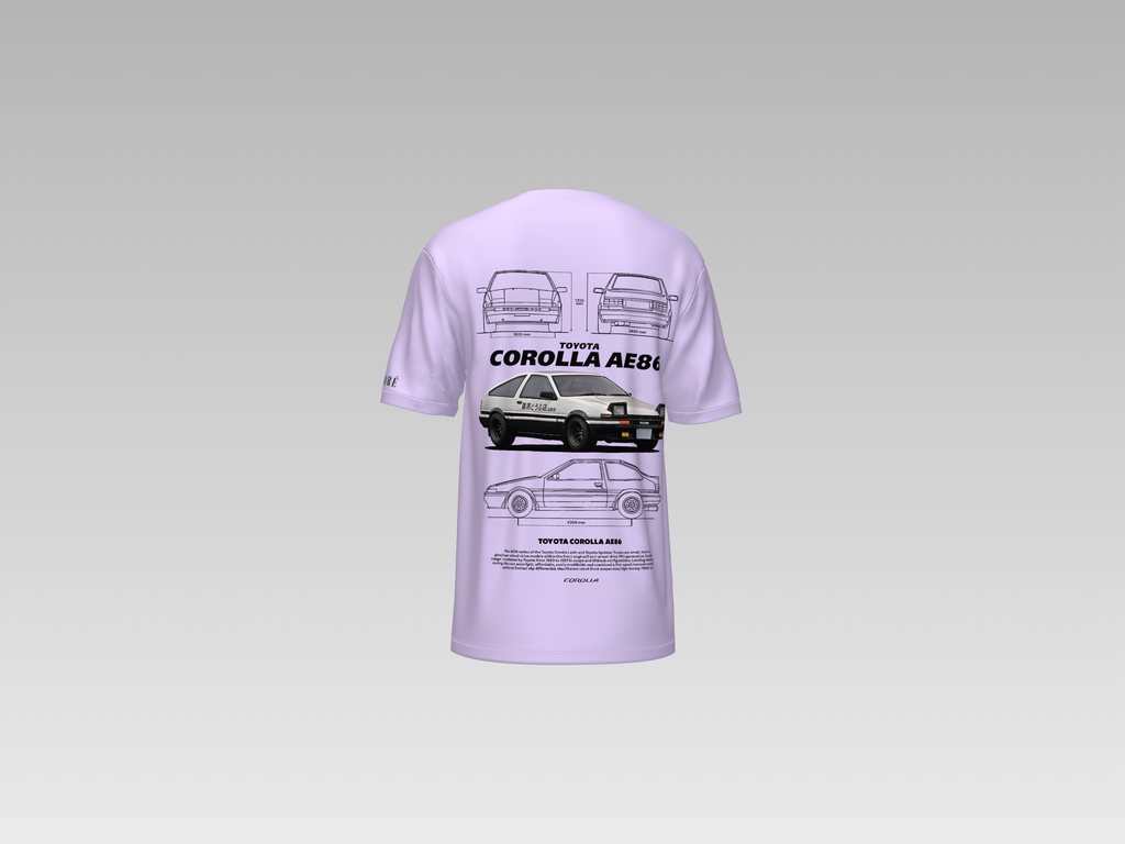 TOYOTA COROLLA AE86 PRINTED T-SHIRT
