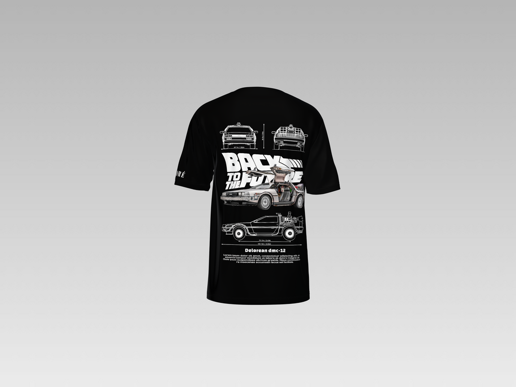 DELOREAN DMC-12 PRINTED T-SHIRT