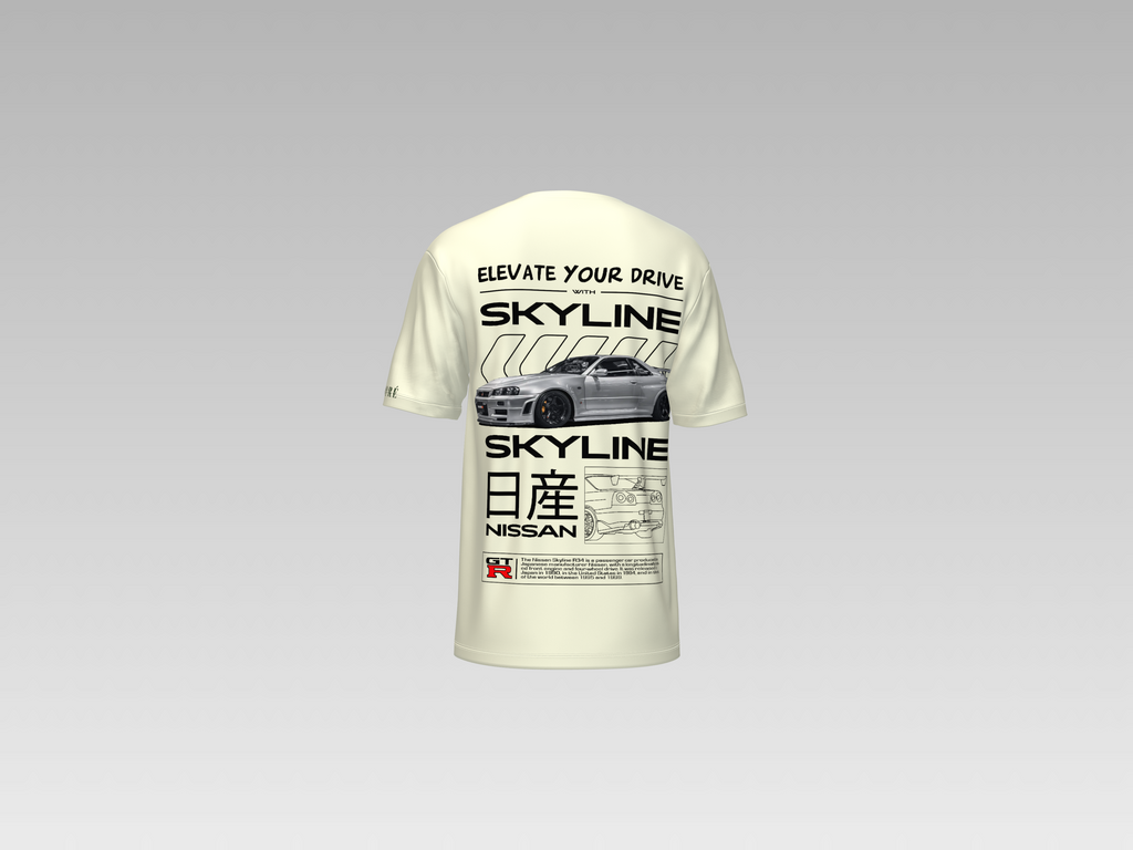 SKYLINE NISSAN R33 GTR PRINTED T-SHIRT