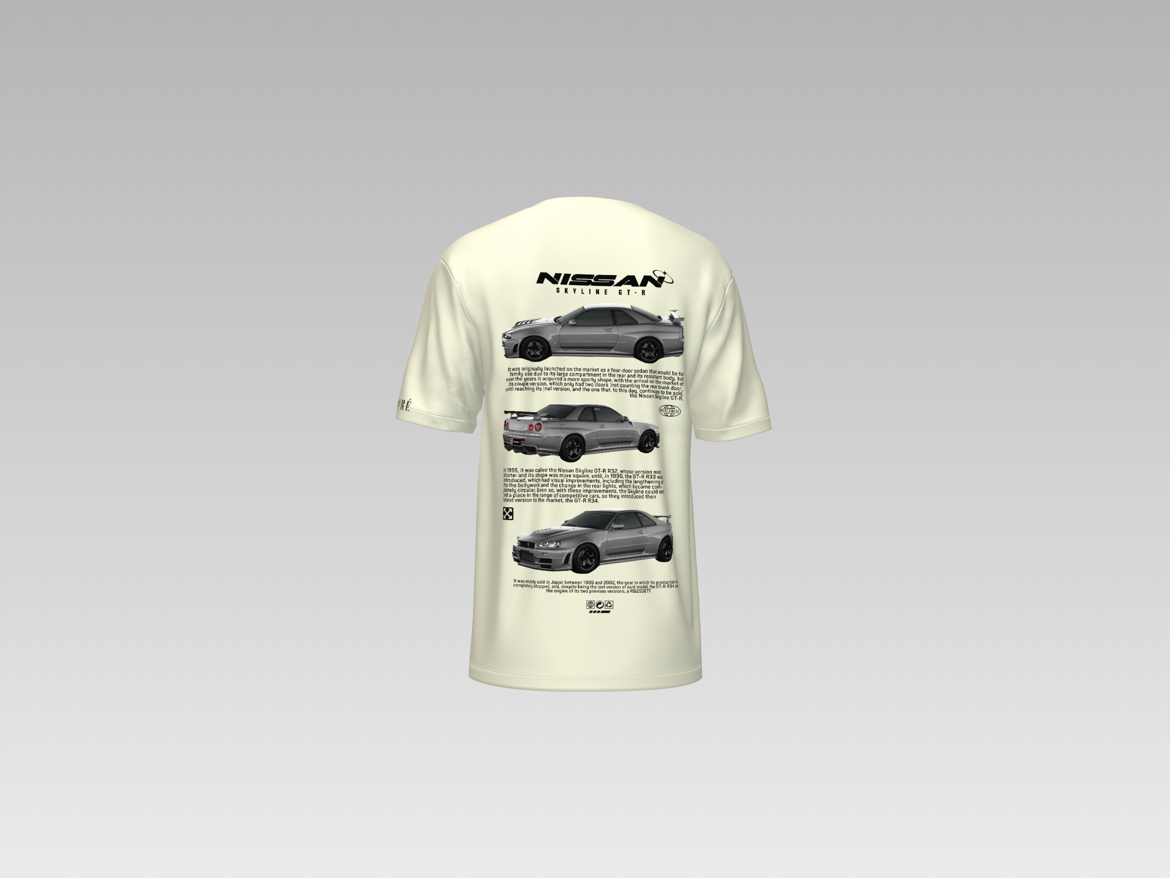 NISSAN SKYLINE R32 GTR PRINTED T-SHIRT