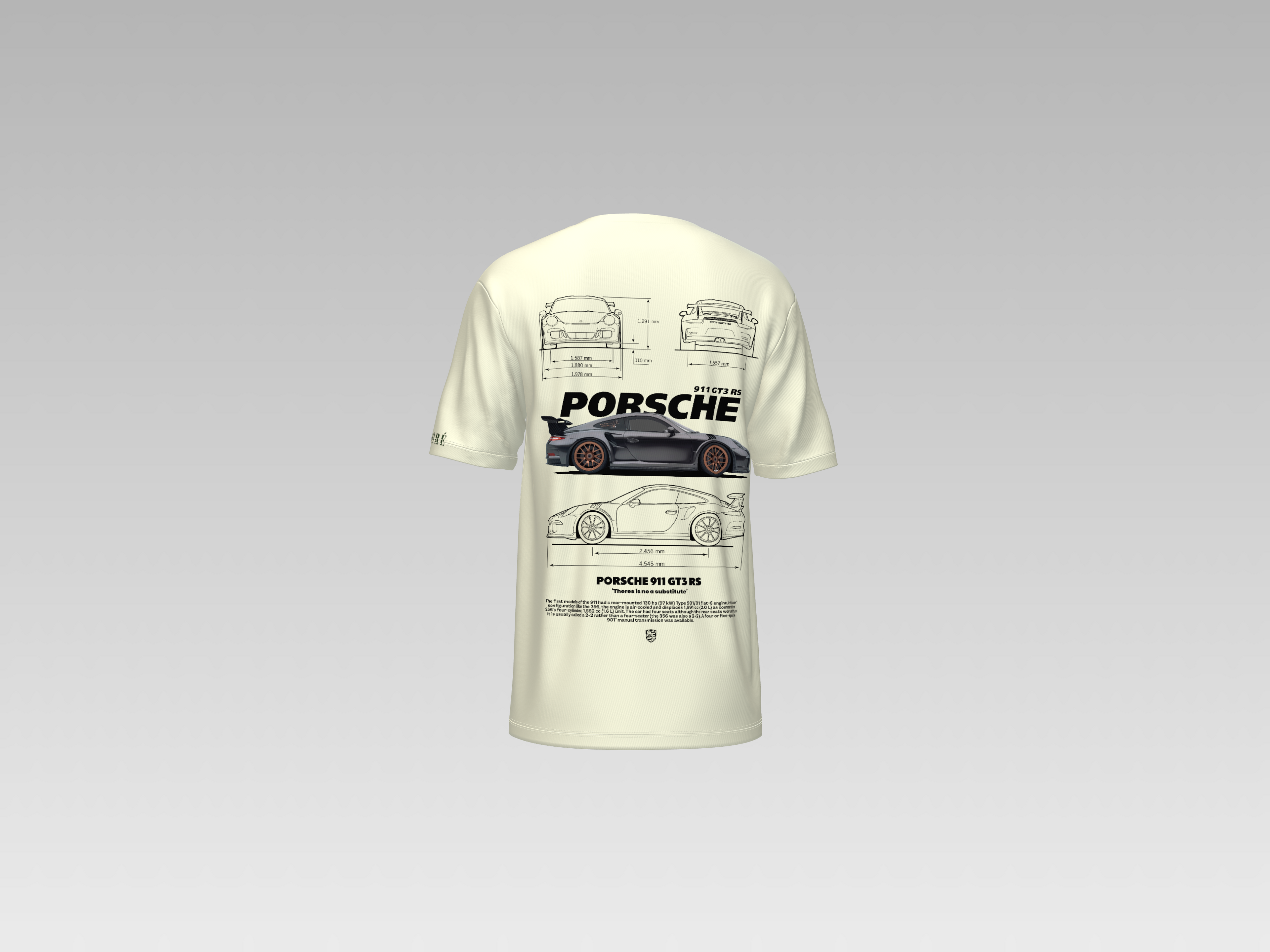 PORCHE 911 GT3 RS CARBON PRINTED T-SHIRT