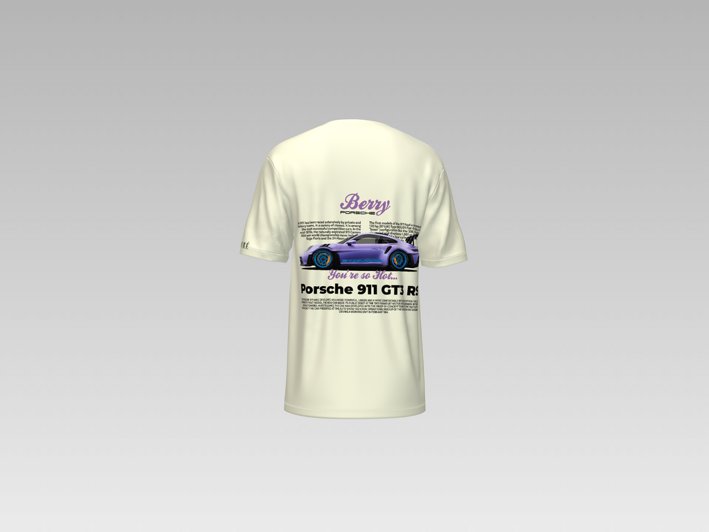 BERRY PORSCHE PRINTED T-SHIRT